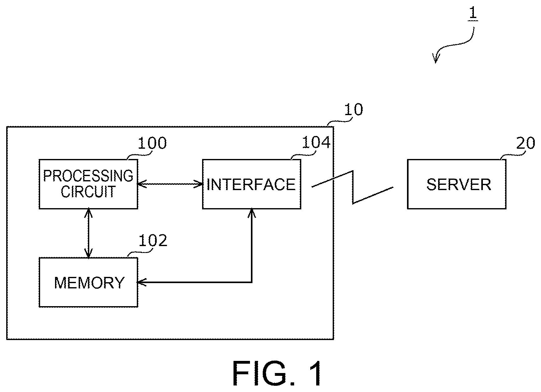 Patent US12314153 — Information processing device, non-transitory computer readable medium, and information processing system — Figure 1