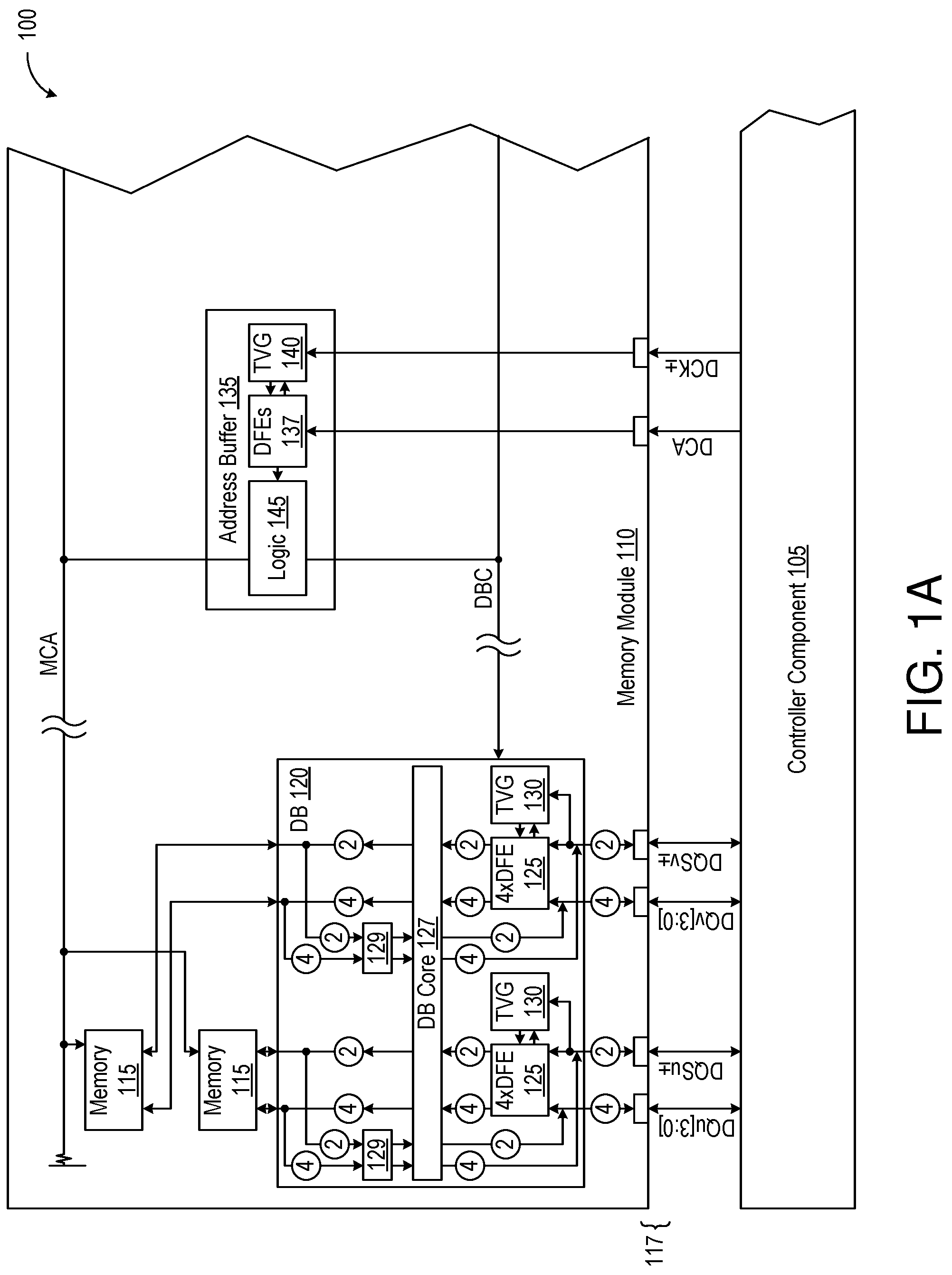 Patent US12314162 Figure 1 – Circuits and methods for self-adaptive decision-feedback equalization in a memory system