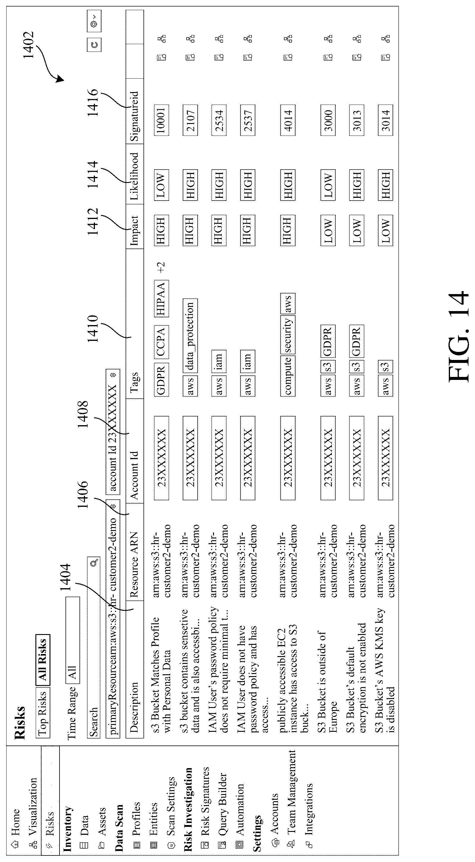 Patent US12314288 Figure 16 – Data scan sampling control for data discovery and posture management