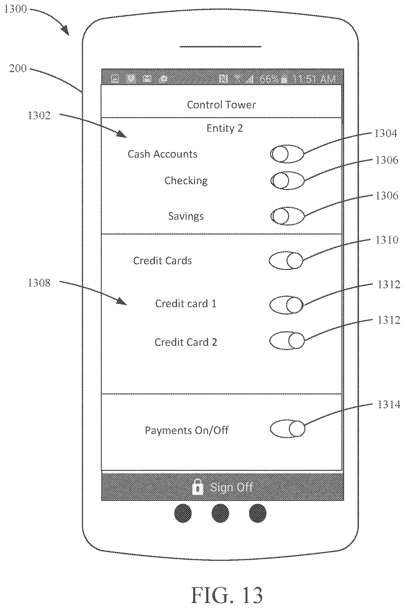 Patent US12314435 Figure 13 – Control tower for defining access permissions based on data type