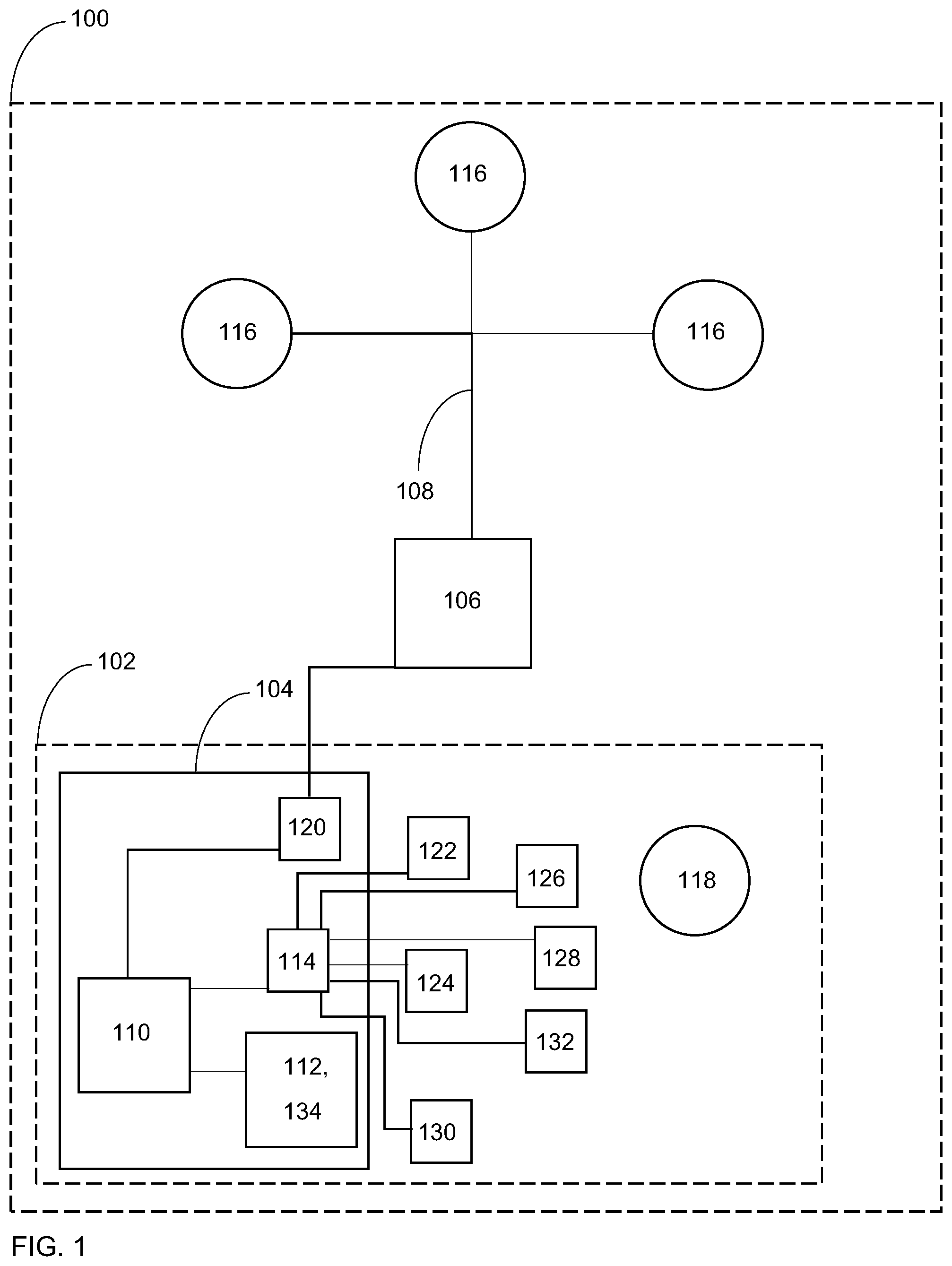 Patent US12314446 Figure 1 – Integrated credential-based scalable communication system providing remote access to a physical site