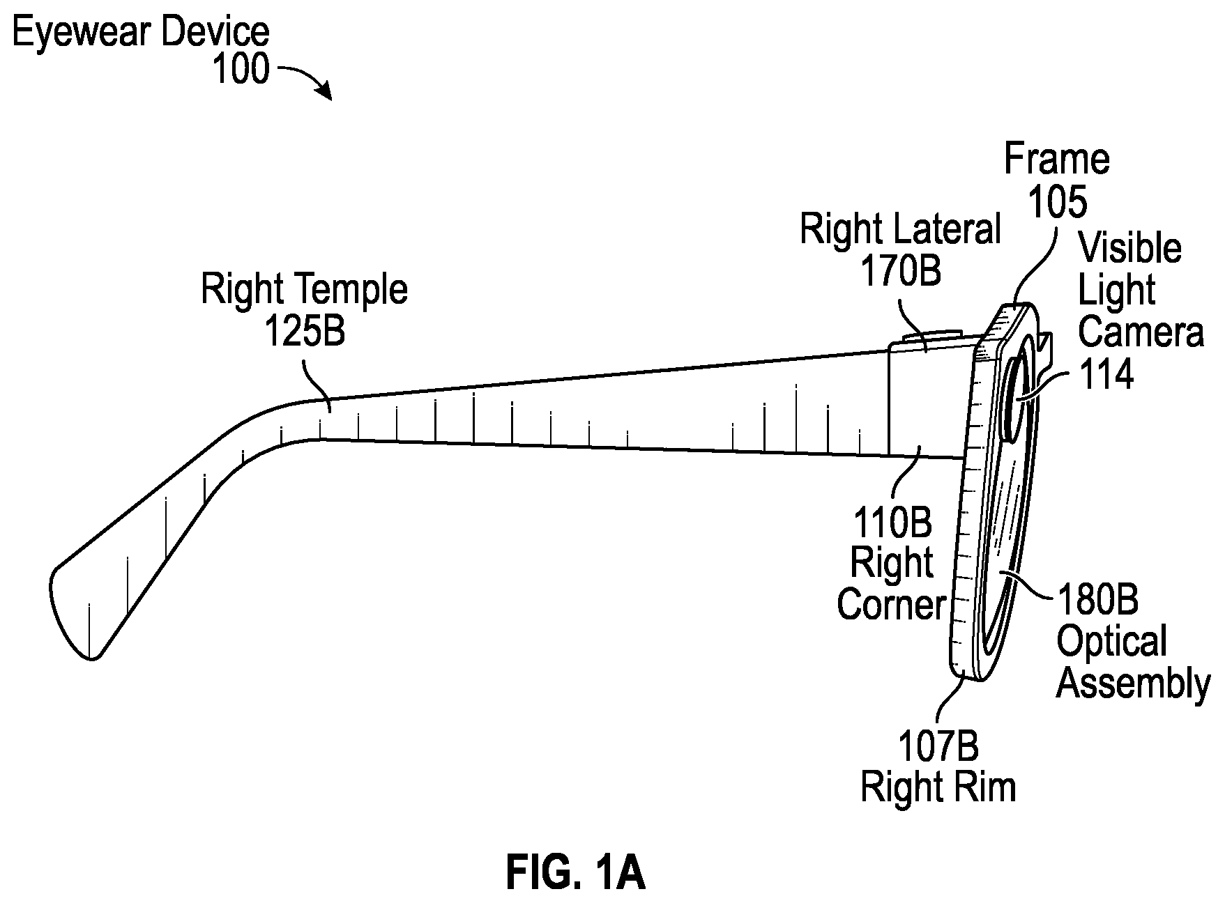 Patent US12314466 — Eyewear device face tracking — Figure 1