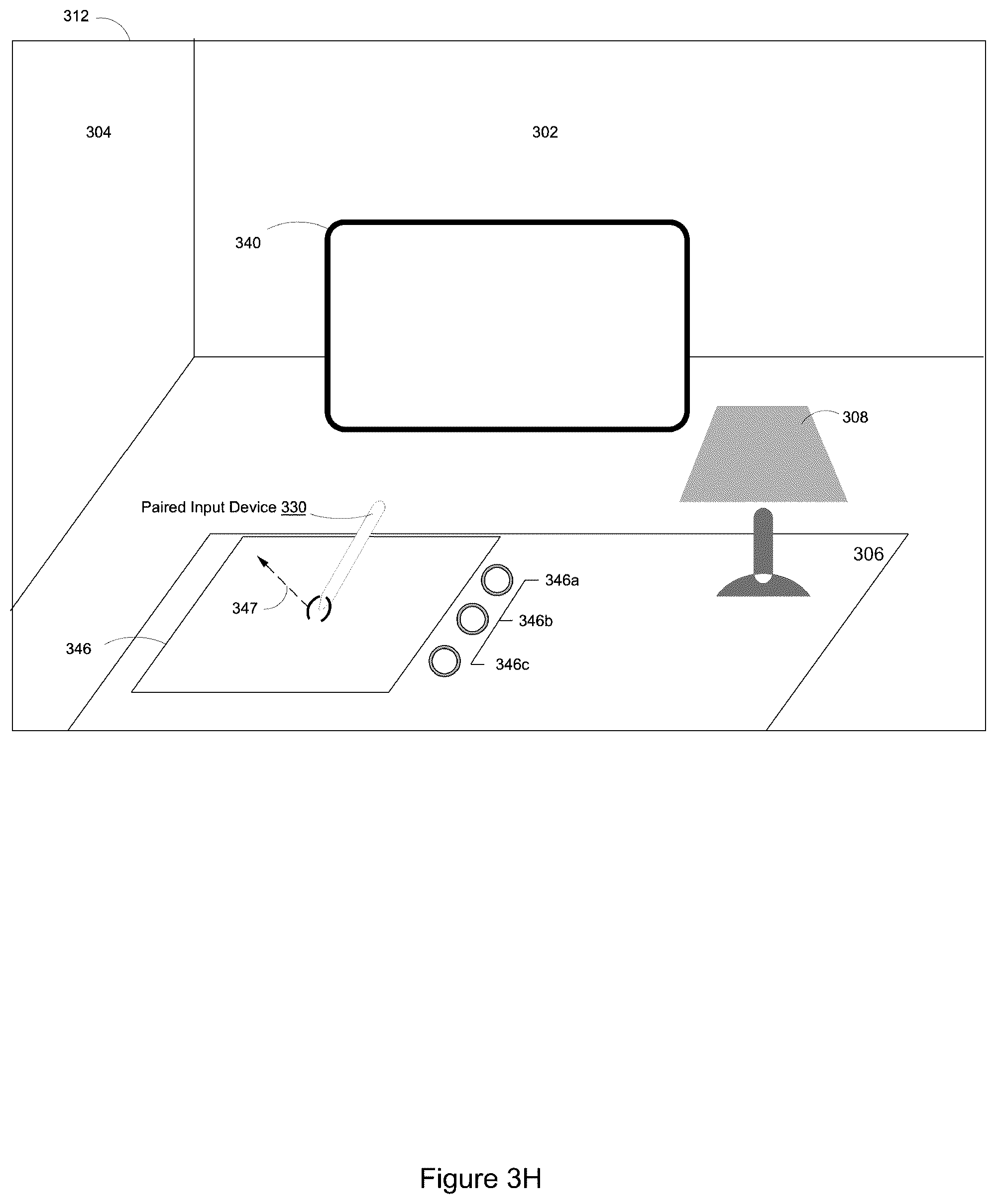 Patent US12314469 Figure 10 – Content manipulation via a computer-generated representation of a trackpad