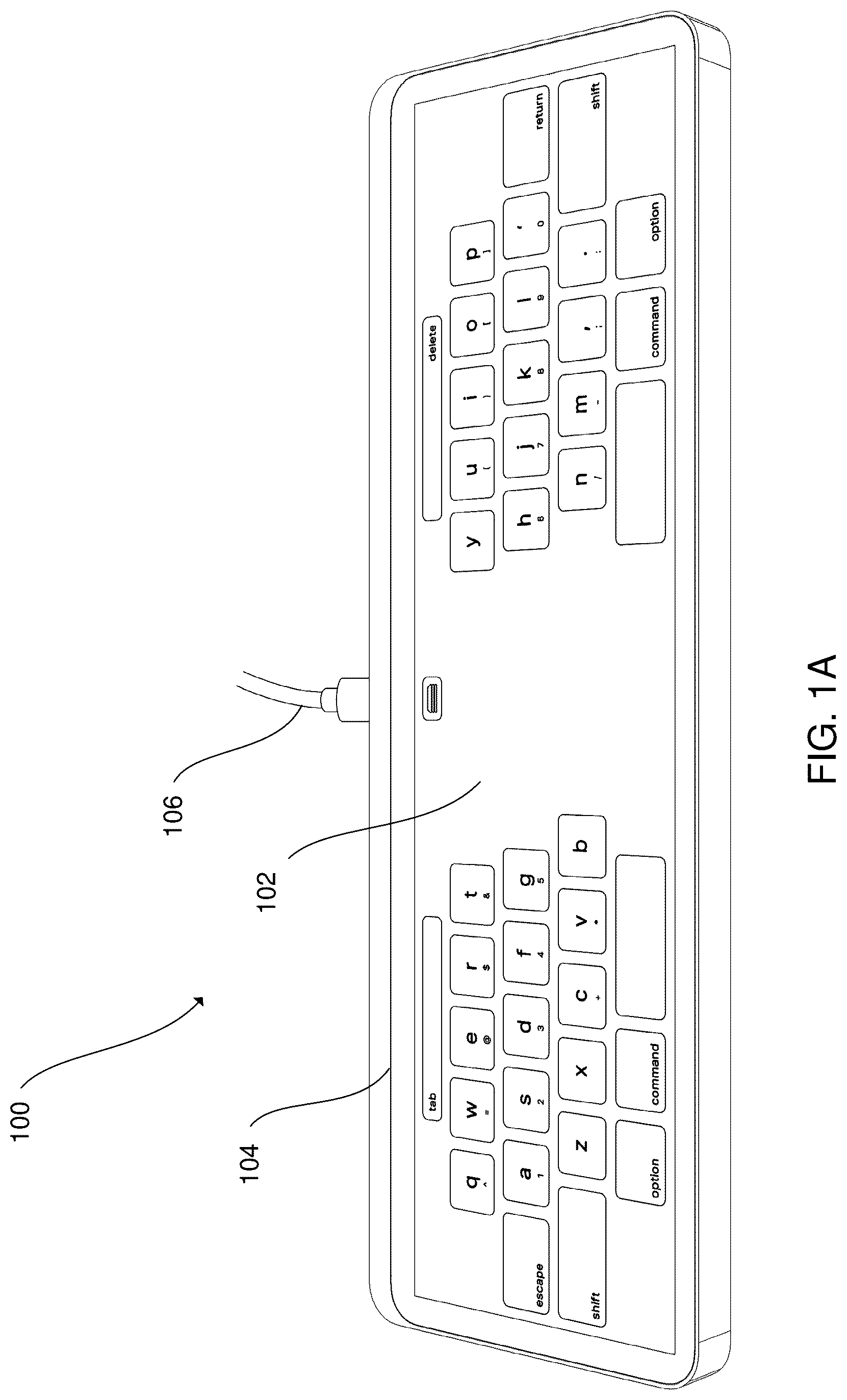 Patent US12314474 — Configurable computer interface having adaptive haptic input response — Figure 1