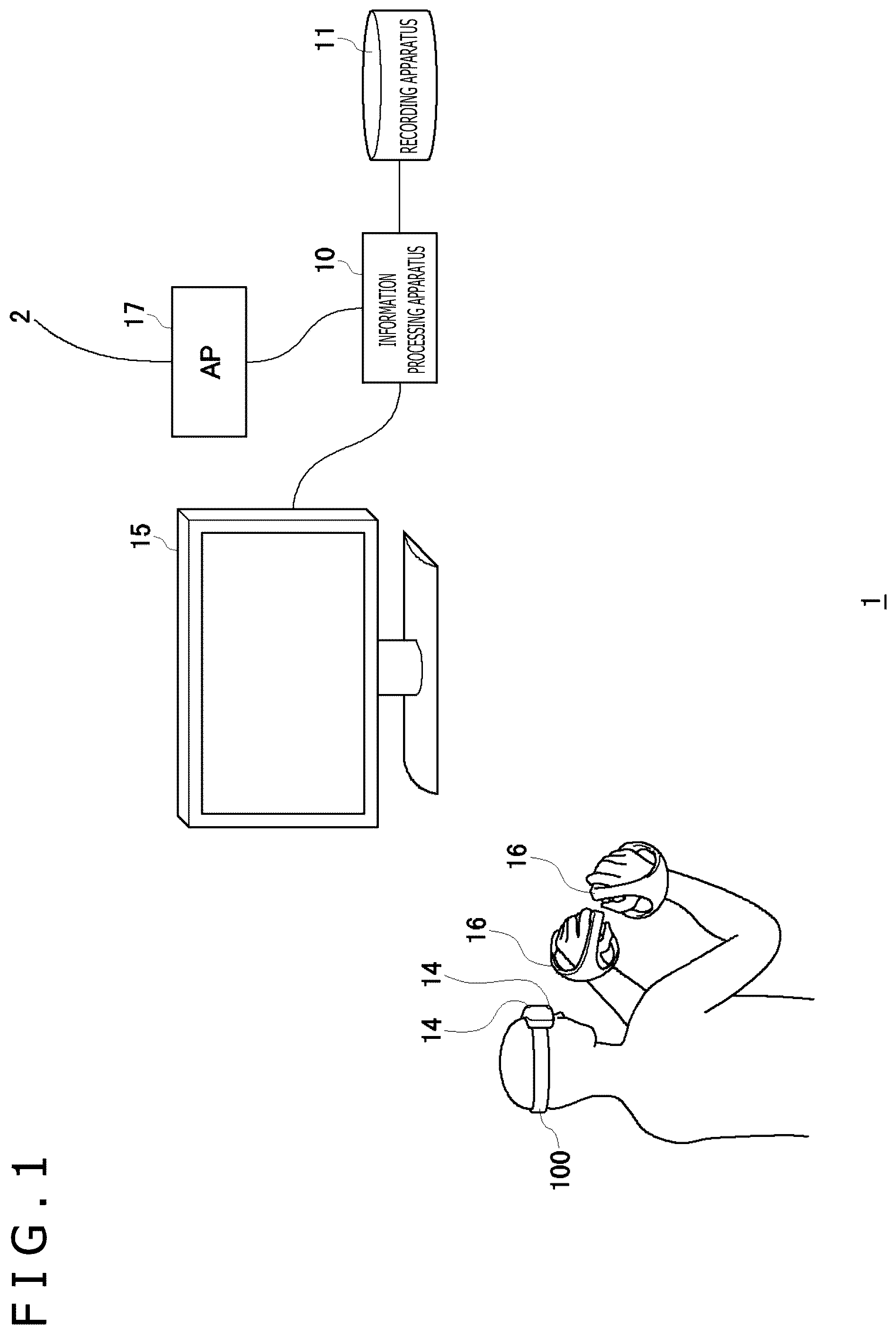 Patent US12314486 — Information processing apparatus and device position estimation method — Figure 1