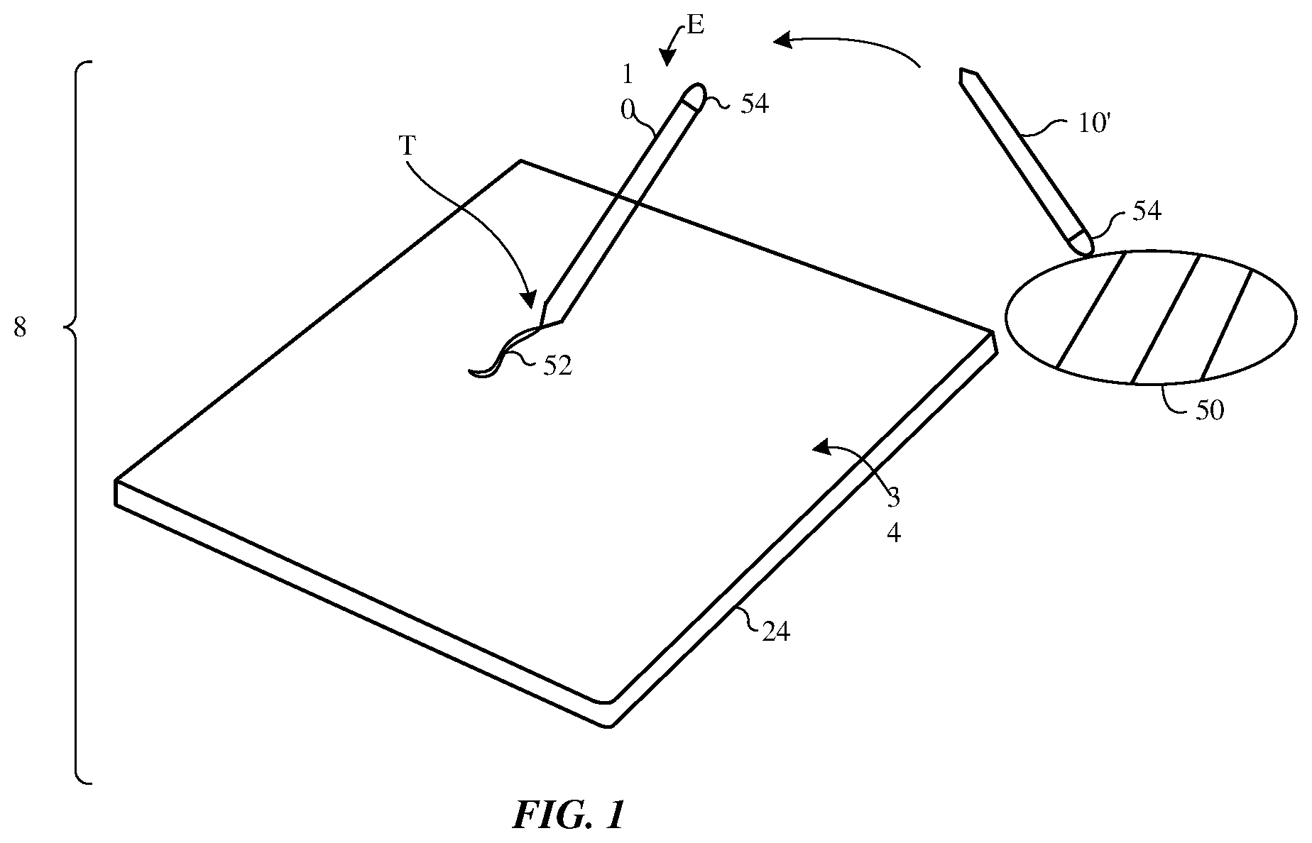 Patent US12314489 — Computer system with color sampling stylus — Figure 1