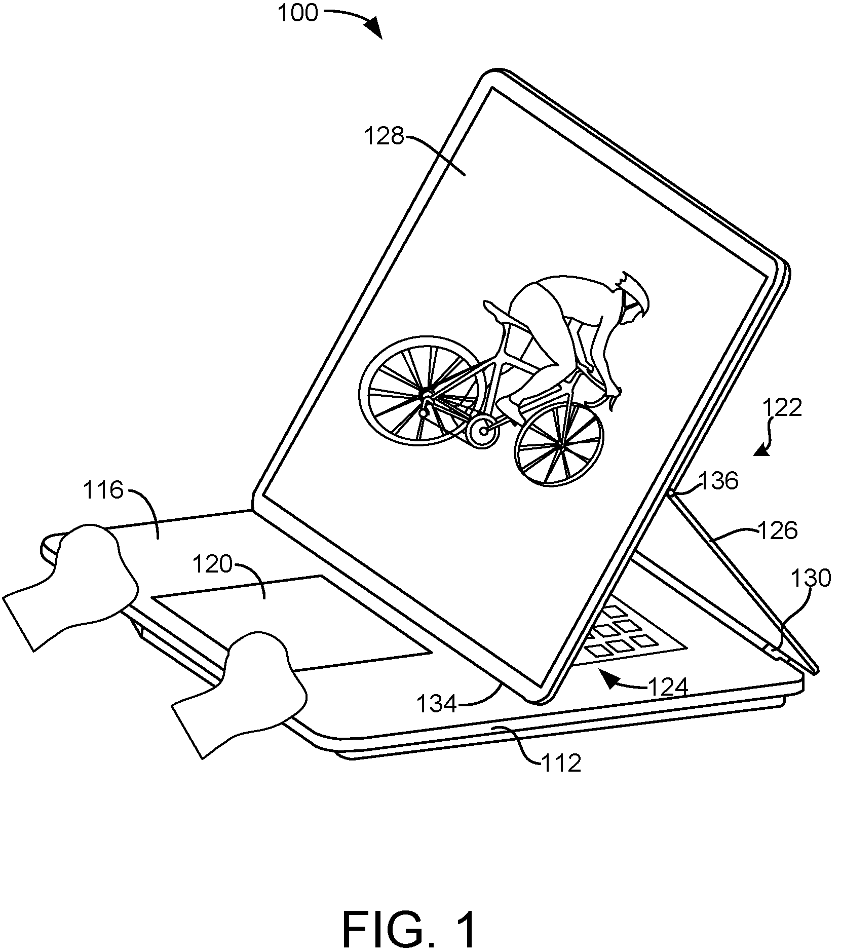 Patent US12314491 — Tracking touchpad touch input — Figure 1