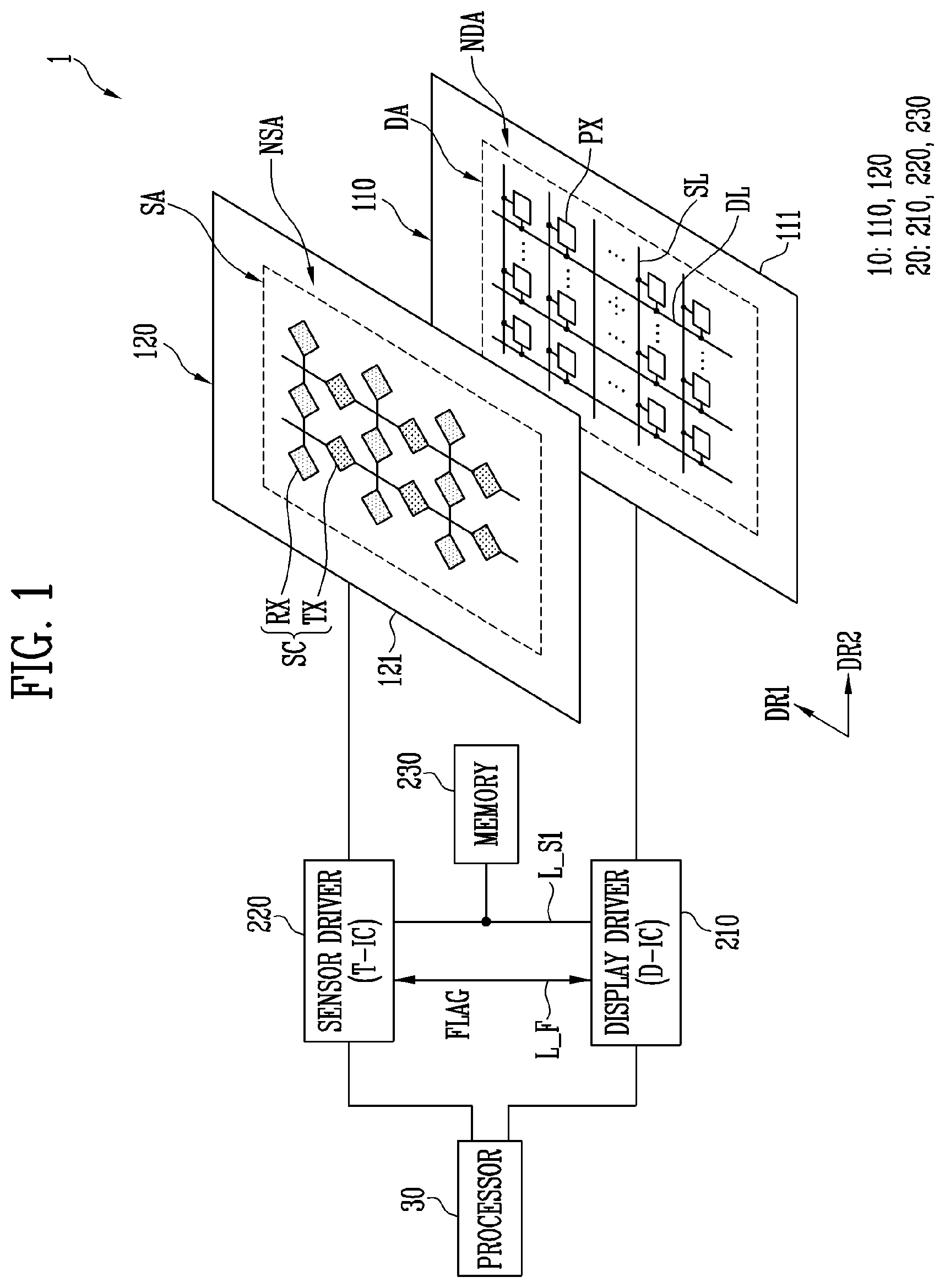 Patent US12314509 — Sensor driver, and input sensing device and display device including the sensor driver — Figure 1