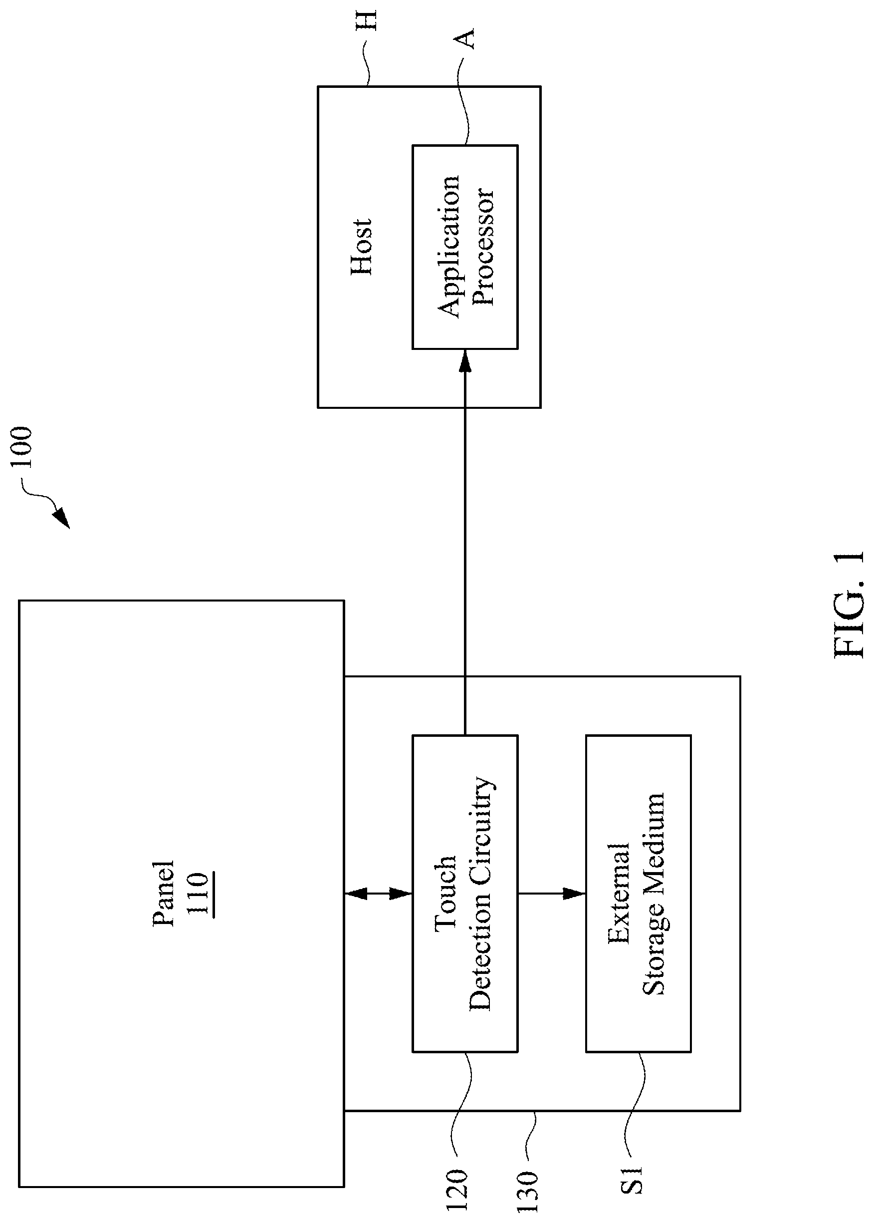 Patent US12314514 — Touch sensing apparatus, electronic device and touch operation recording method thereof — Figure 1