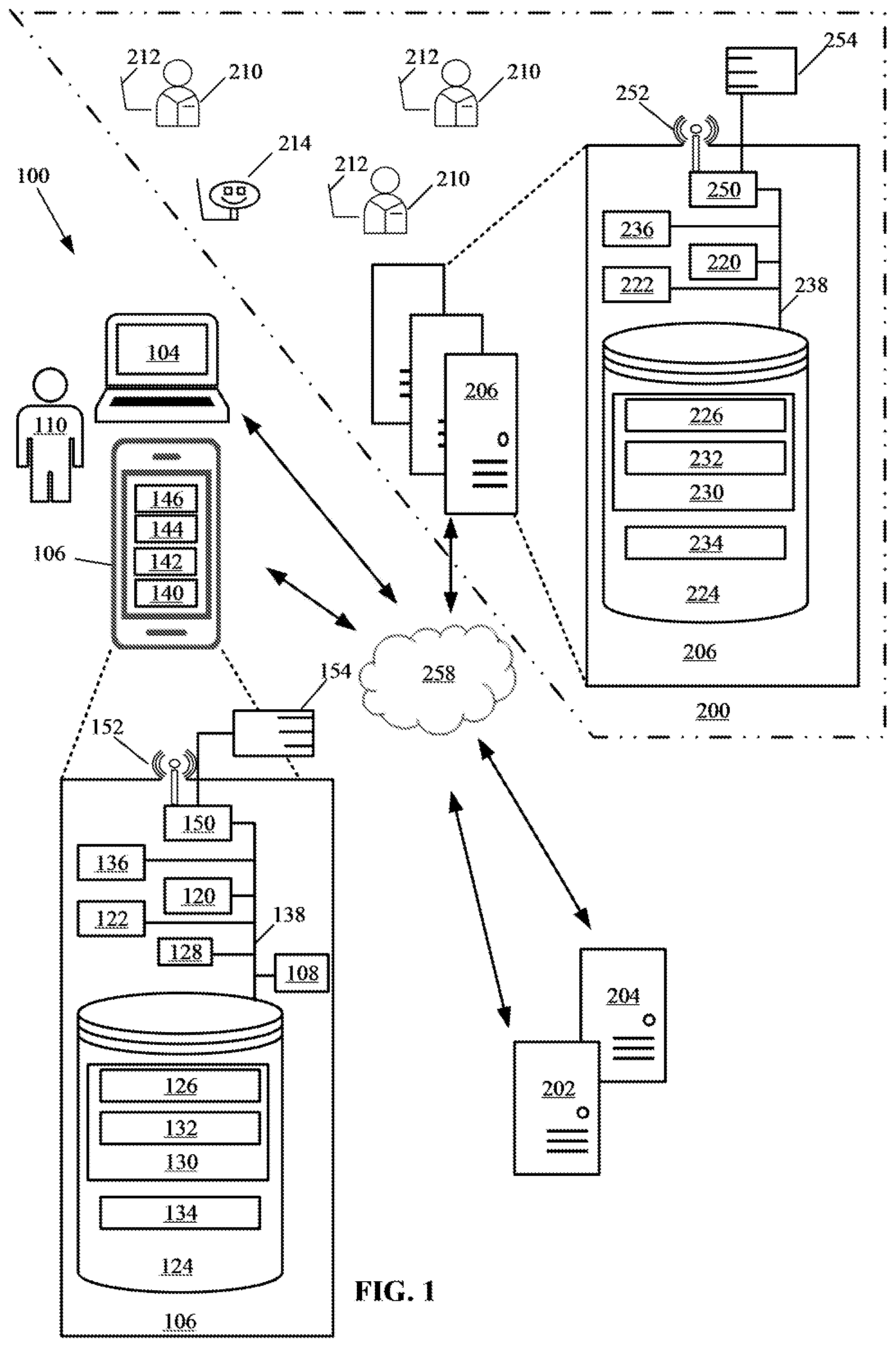 Patent US12314542 — Optimized analysis and access to interactive content — Figure 1