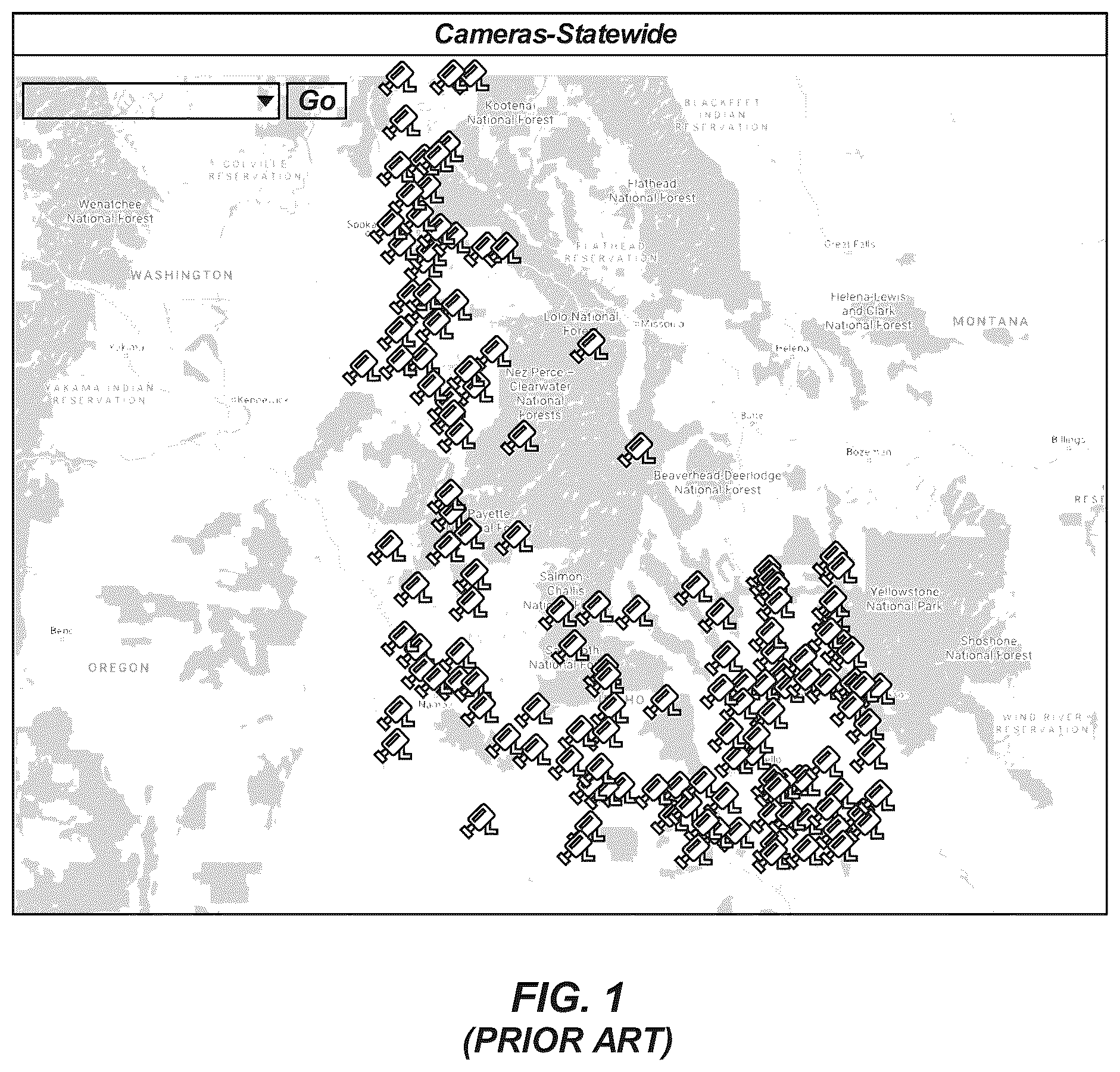 Patent US12314549 — Computer-readable media and methods for generating a geospatial image map — Figure 1