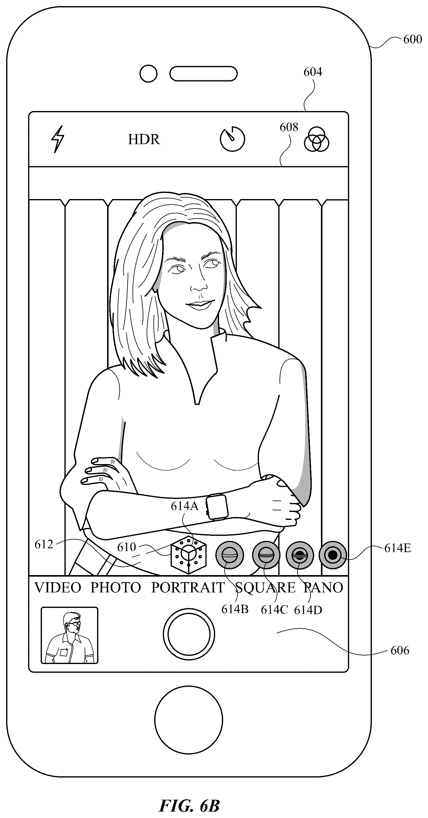 Patent US12314553 Figure 16 – User interface camera effects