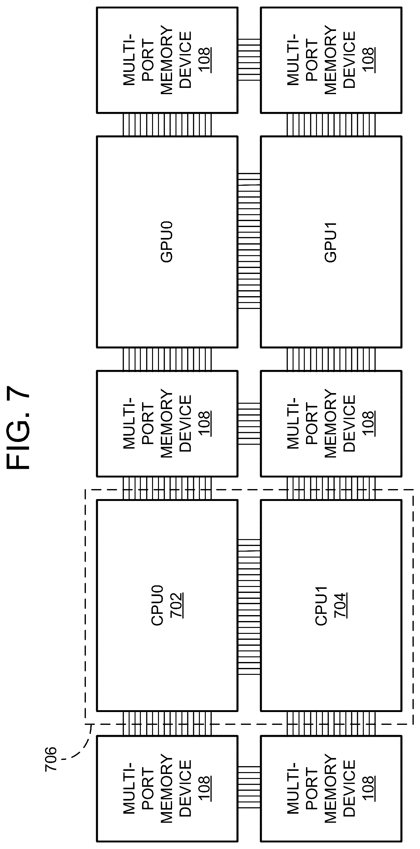 Patent US12314567 Figure 6 – Multi-chip module (MCM) with multi-port unified memory
