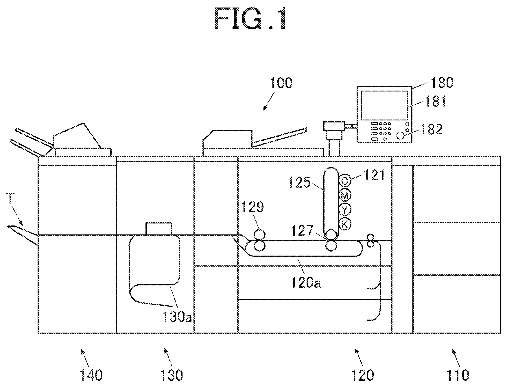 Patent US12314618 — Image inspection device, image forming system, and non-transitory storage medium comprising a hardware processor that executes continuity inspection of an identifier in an inspection region in a read image across a plurality of jobs — Figure 1