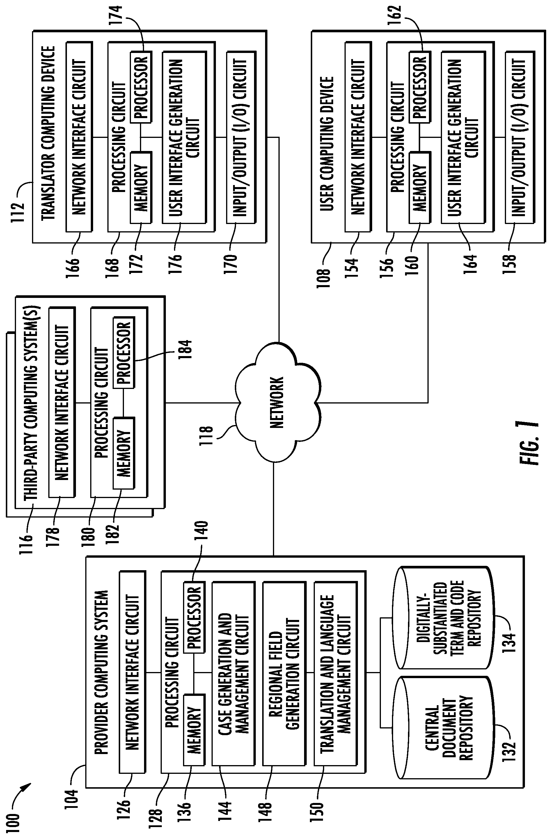 Patent US12314680 — Systems and methods for multilingual data processing and arrangement on a multilingual user interface — Figure 1