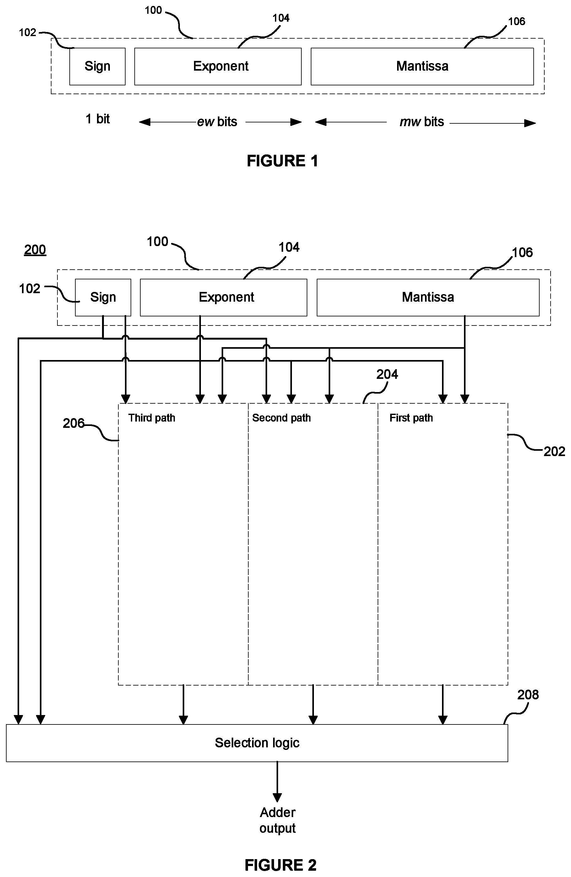 Patent US12314682 — Floating point adder — Figure 1