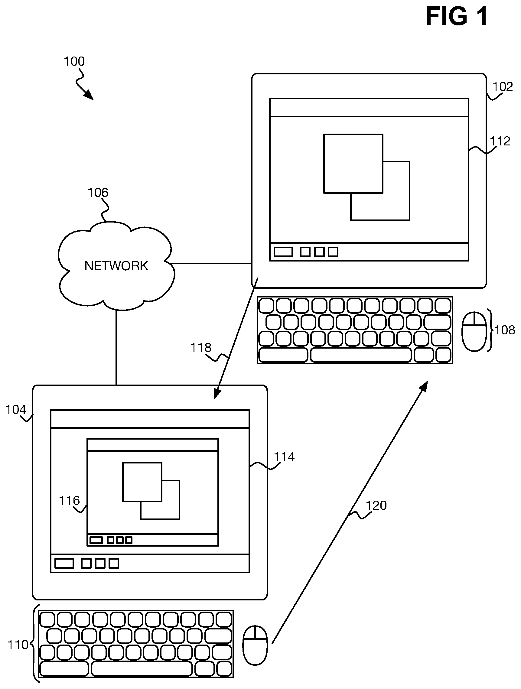 Patent US12314742 — Multimedia content access within remove desktop session — Figure 1