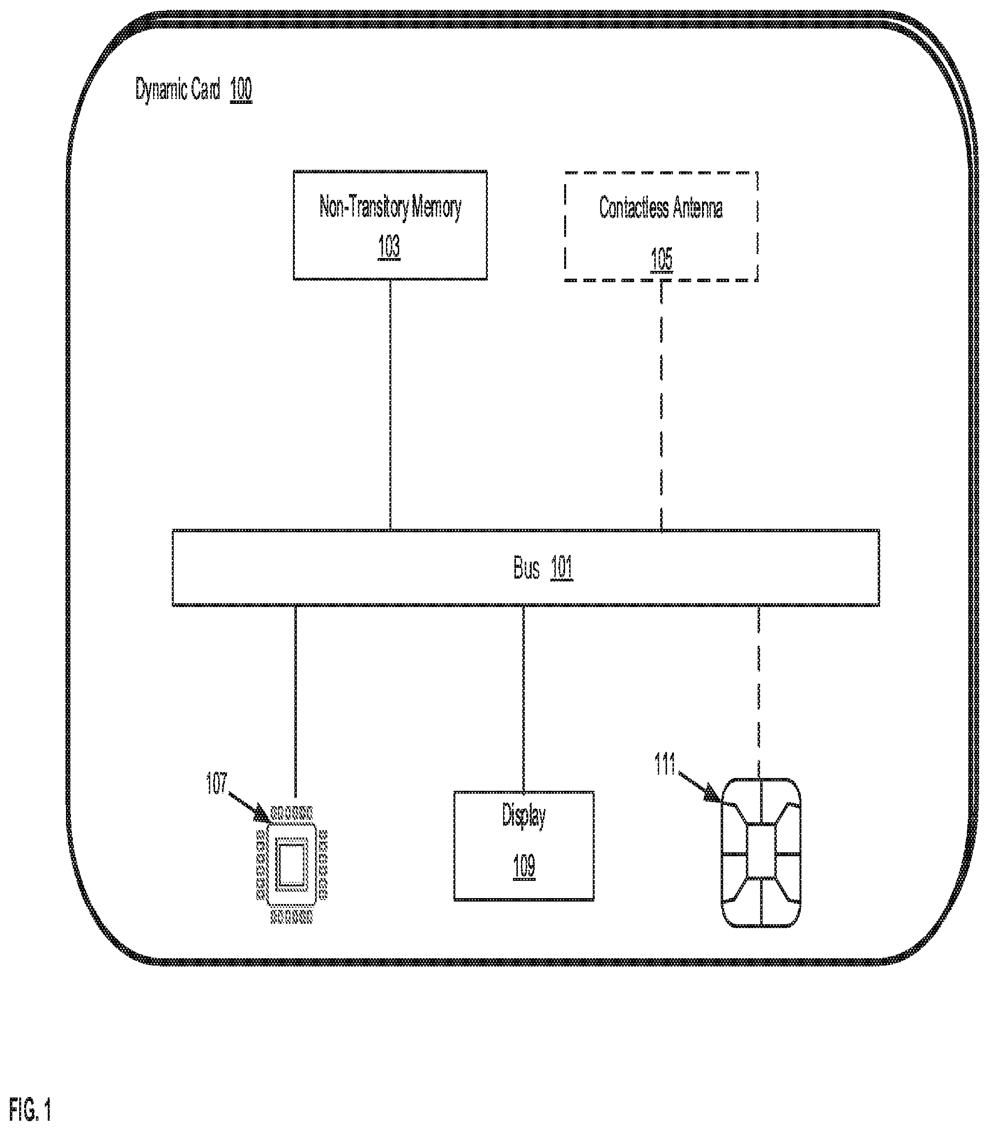 Patent US12314793 — Computer-based systems having computing devices configured to interact with dynamic cards and methods of use thereof — Figure 1