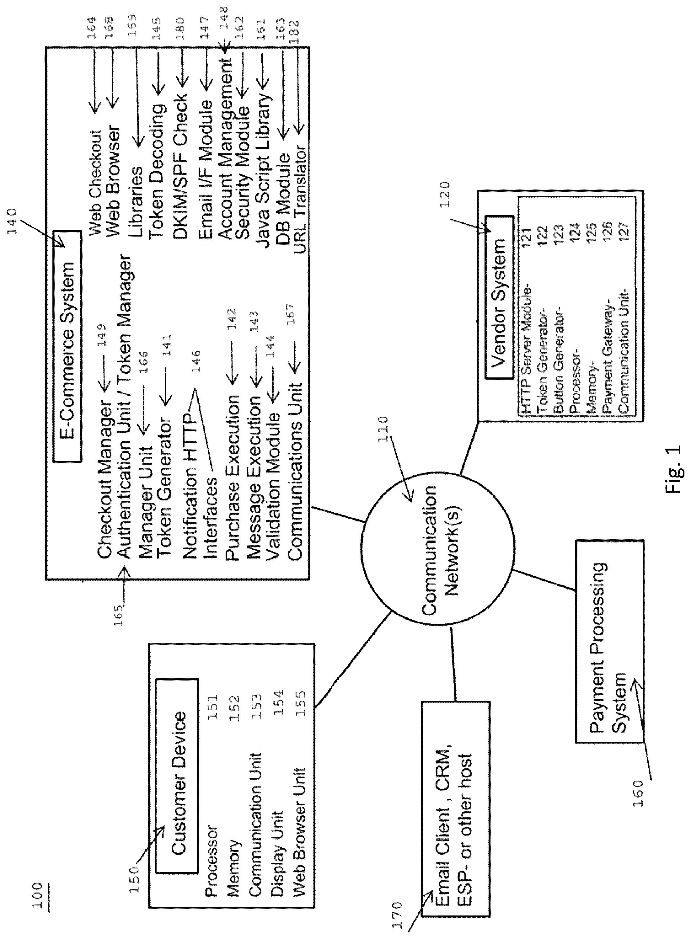 Patent US12314939 — Email address token integration — Figure 1