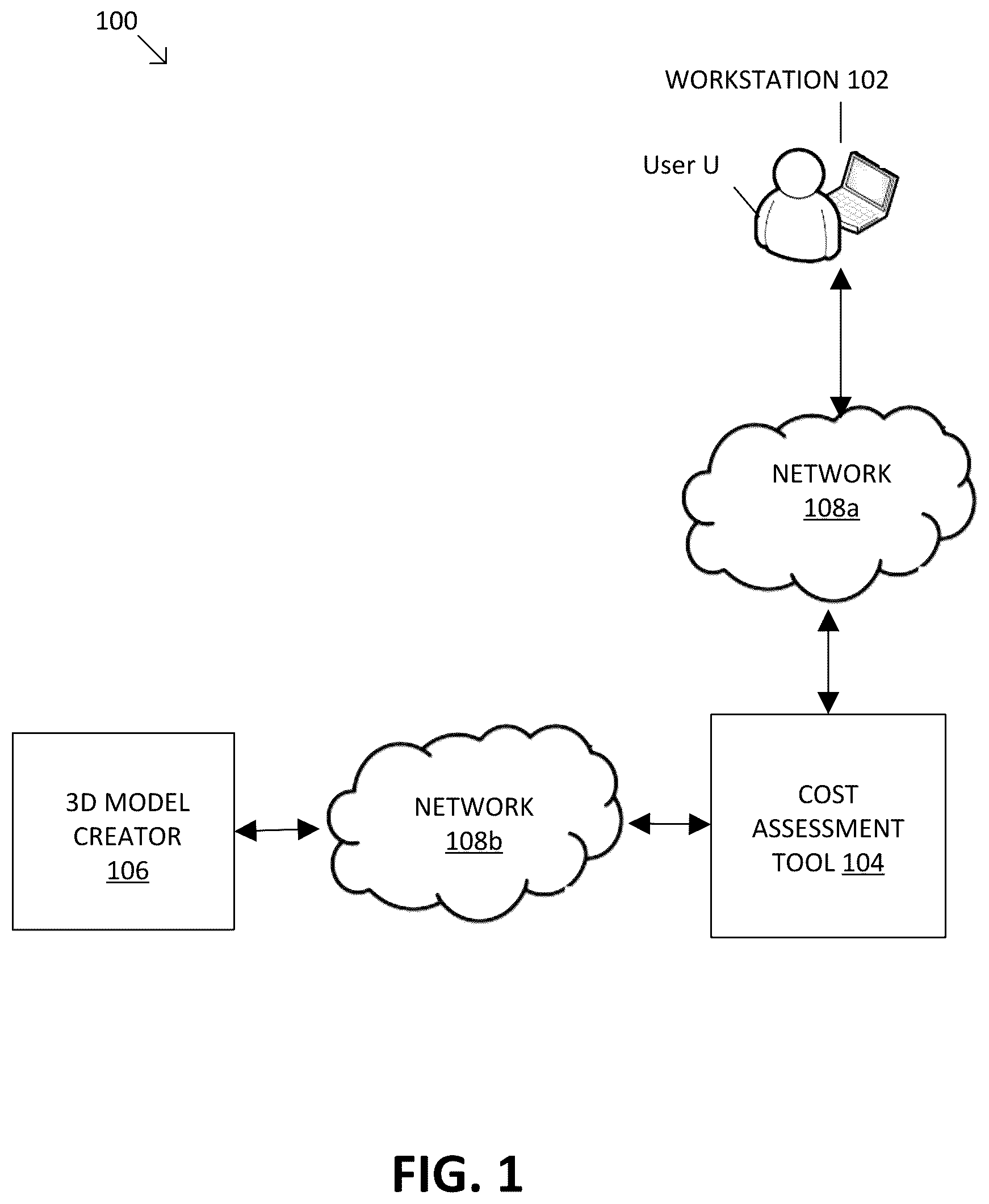 Patent US12314987 — Cost assessment user interface — Figure 1