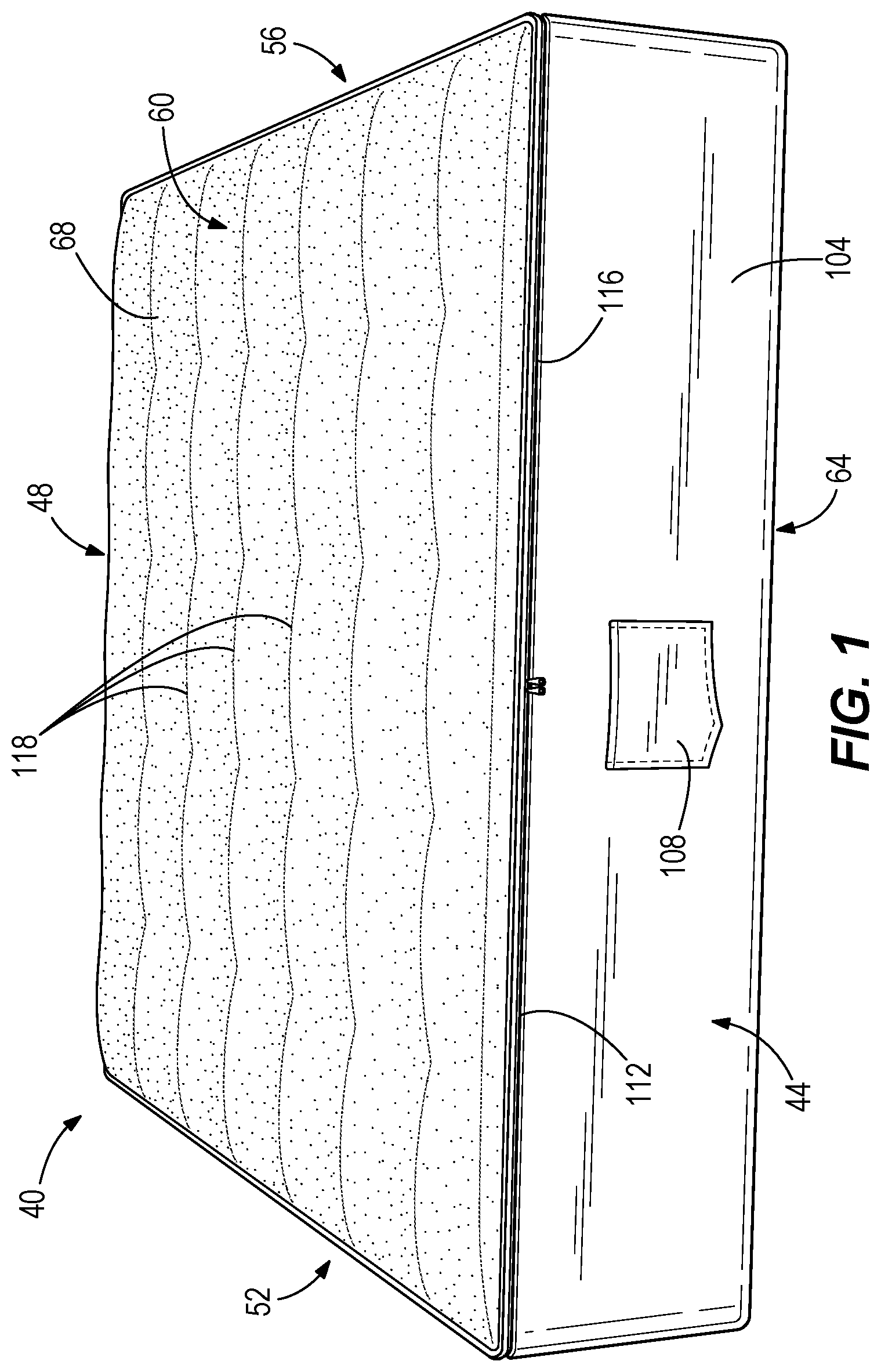Patent US12315000 — Method for production and service of a rearrangeable mattress — Figure 1