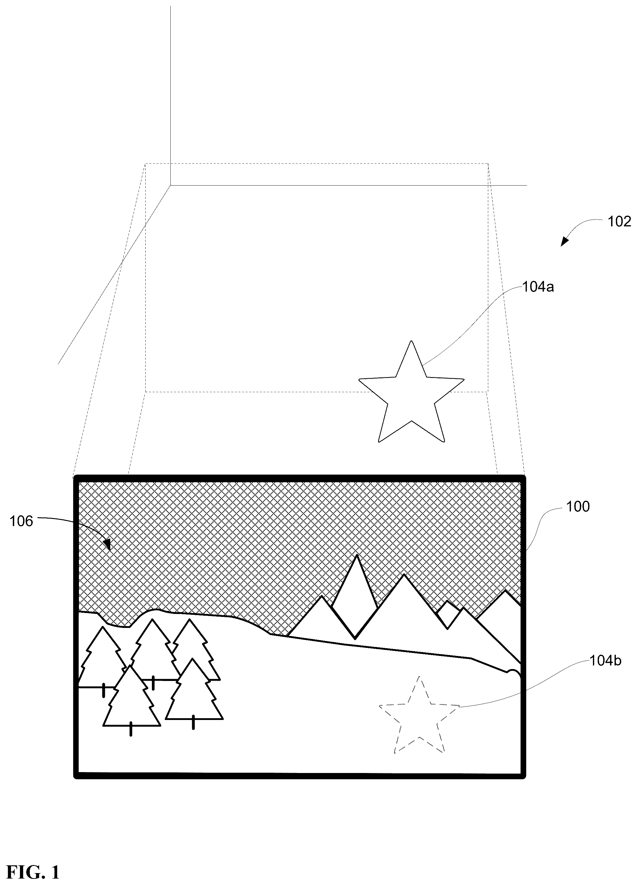 Patent US12315071 — Devices and methods for generating and/or presenting three-dimensional landscapes — Figure 1