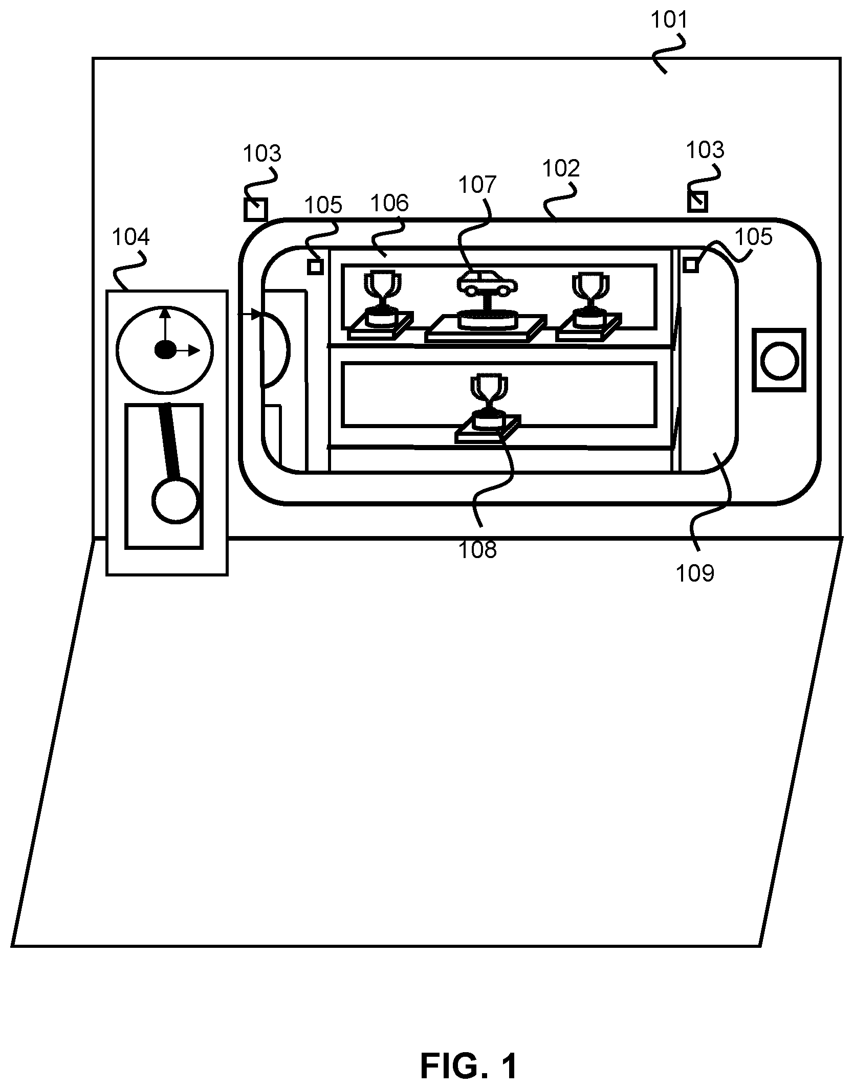 Patent US12315087 — Interactive augmented reality trophy system — Figure 1