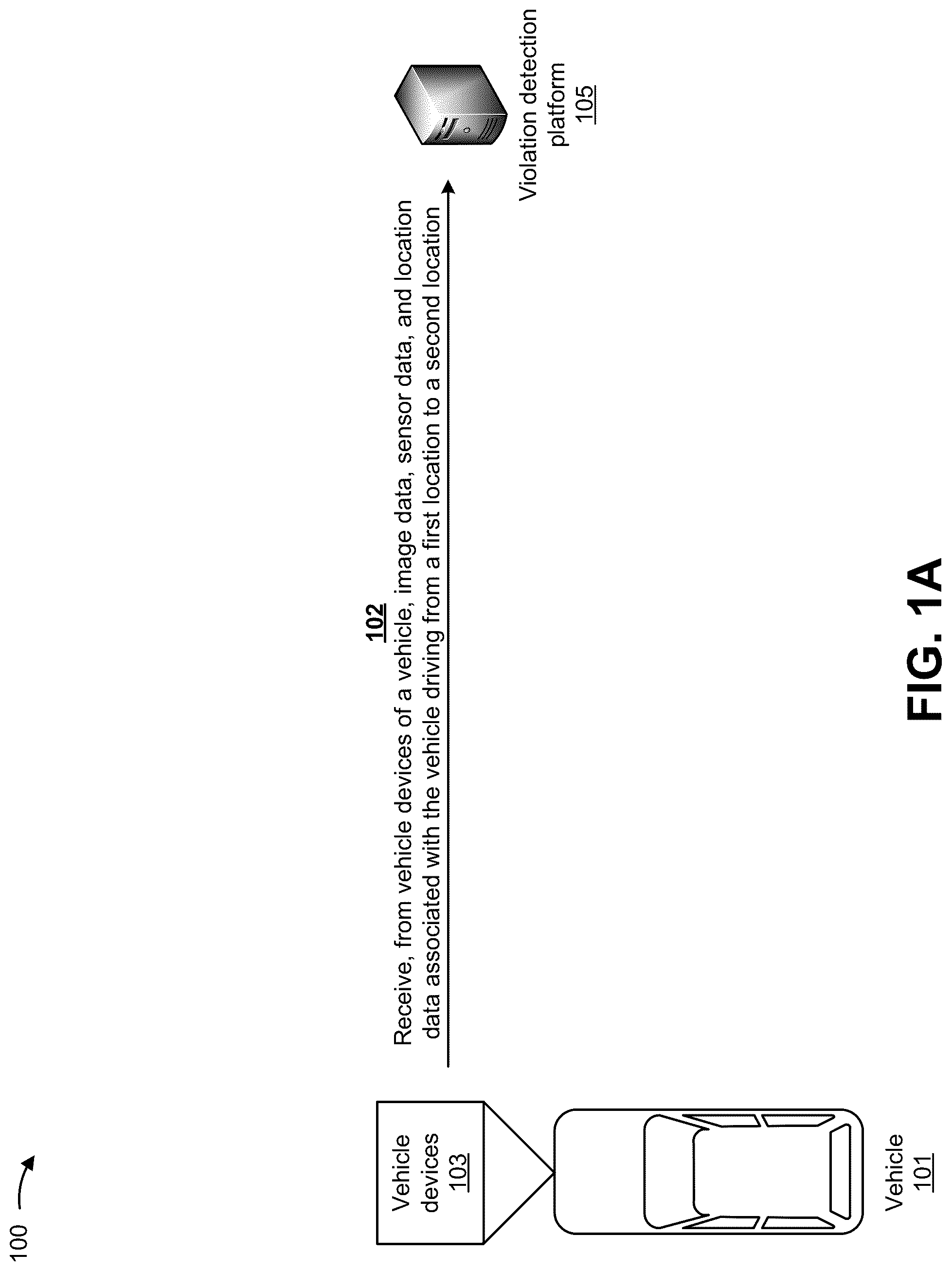 Patent US12315223 — System for automatic stop sign violation identification — Figure 1