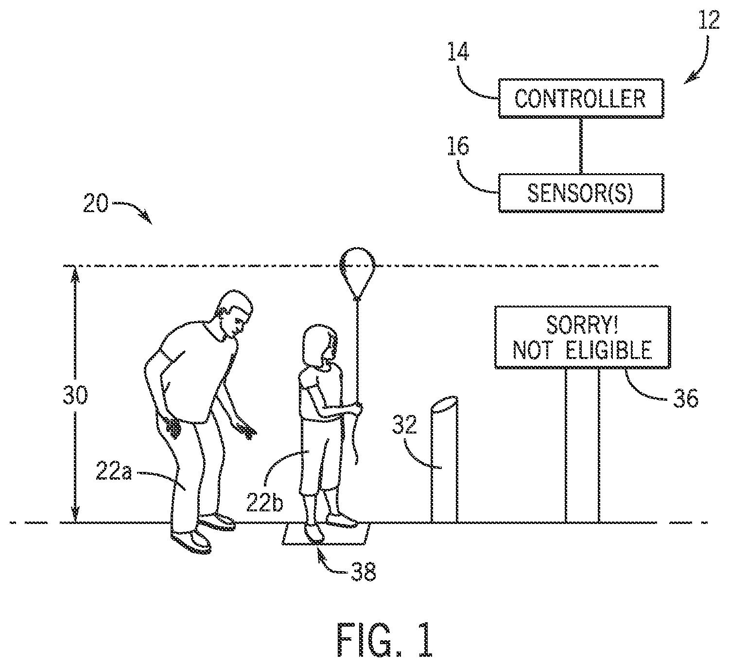 Patent US12315262 — Guest measurement systems and methods — Figure 1
