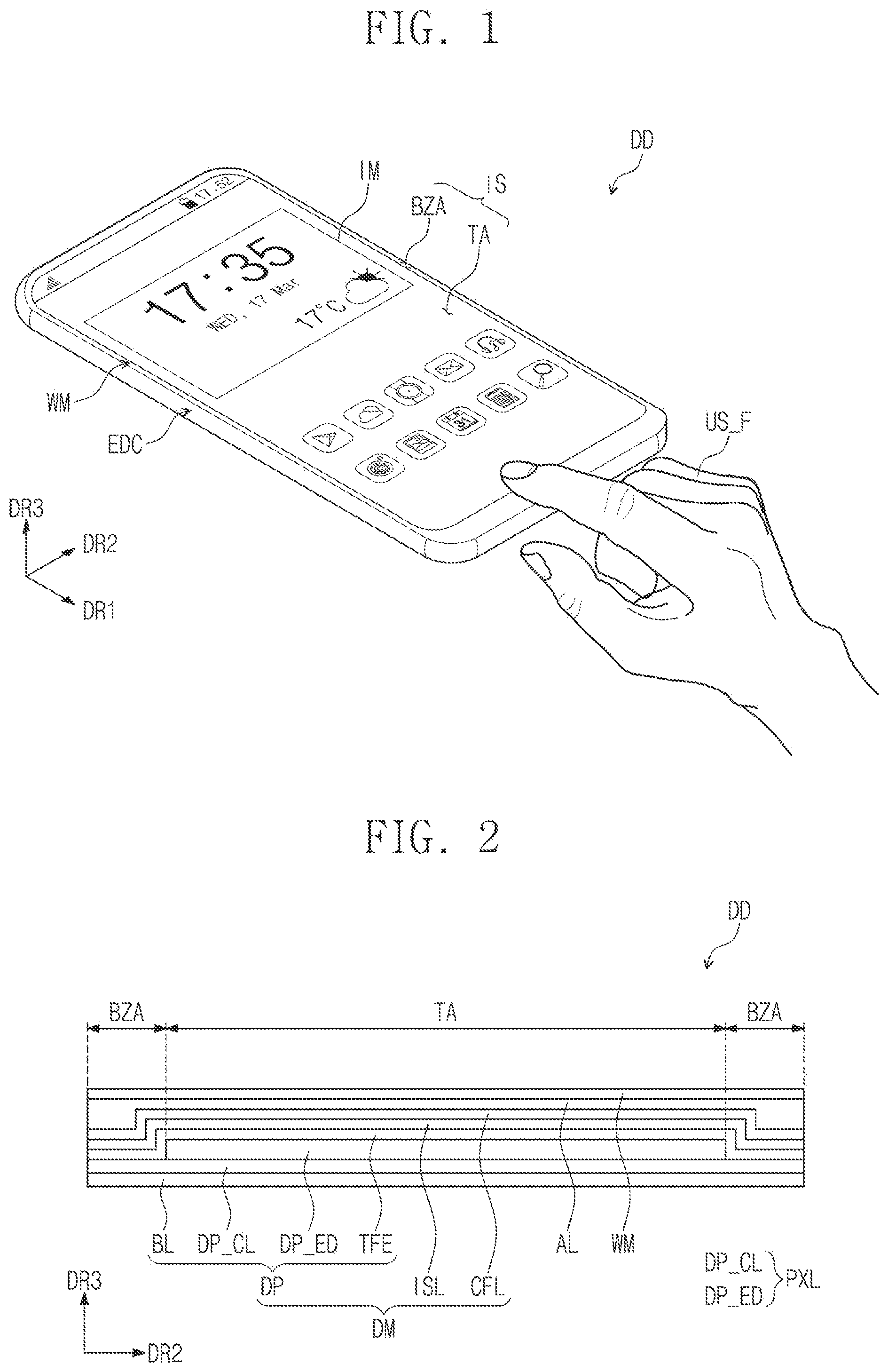 Patent US12315285 — Display device — Figure 1