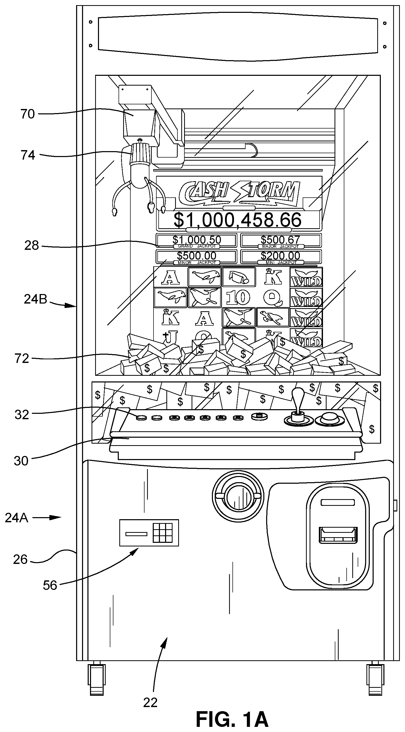 Patent US12315326 — Rewards system using skill/amusement game play device to award prizes — Figure 1