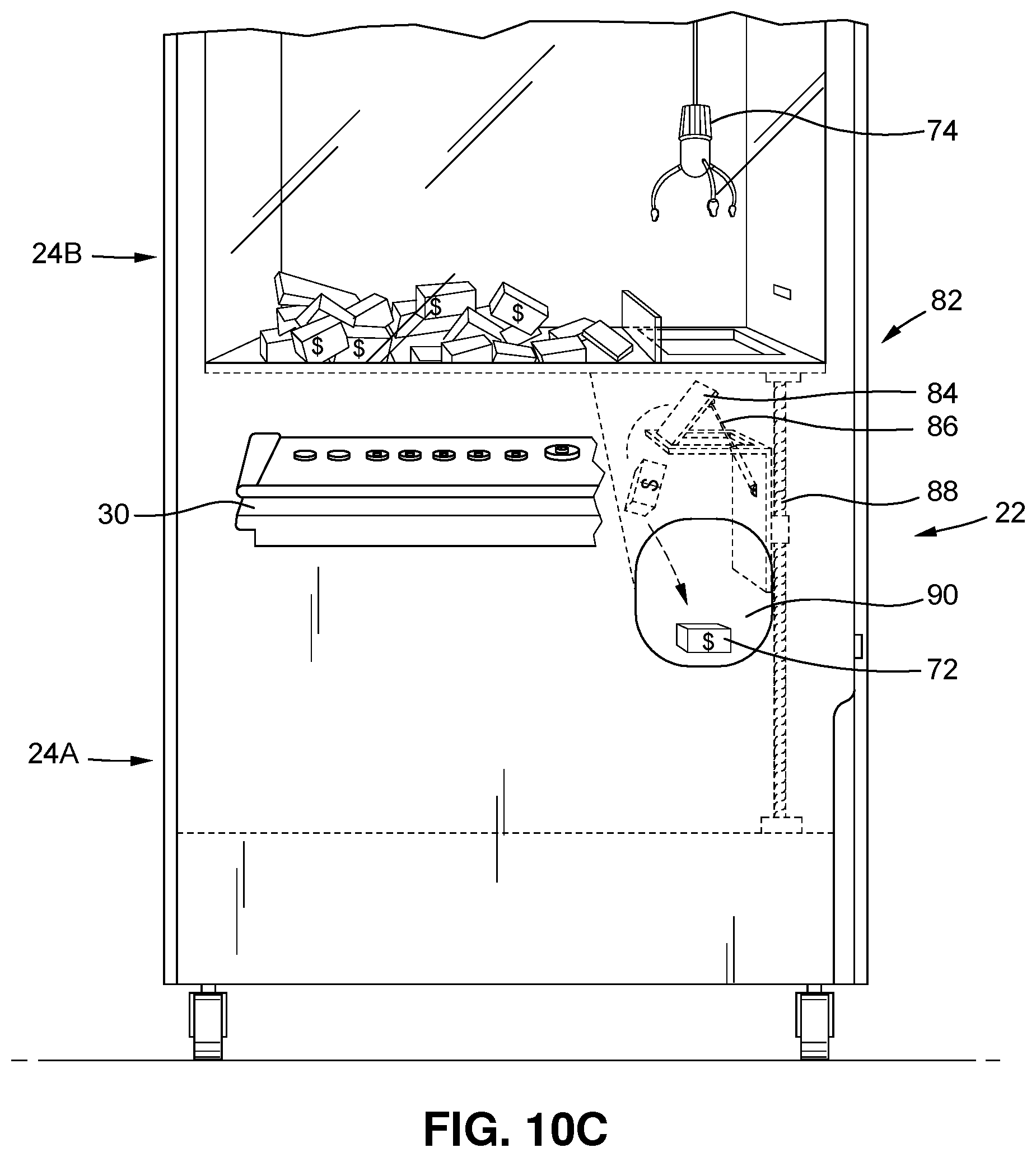 Patent US12315326 Figure 15 – Rewards system using skill/amusement game play device to award prizes