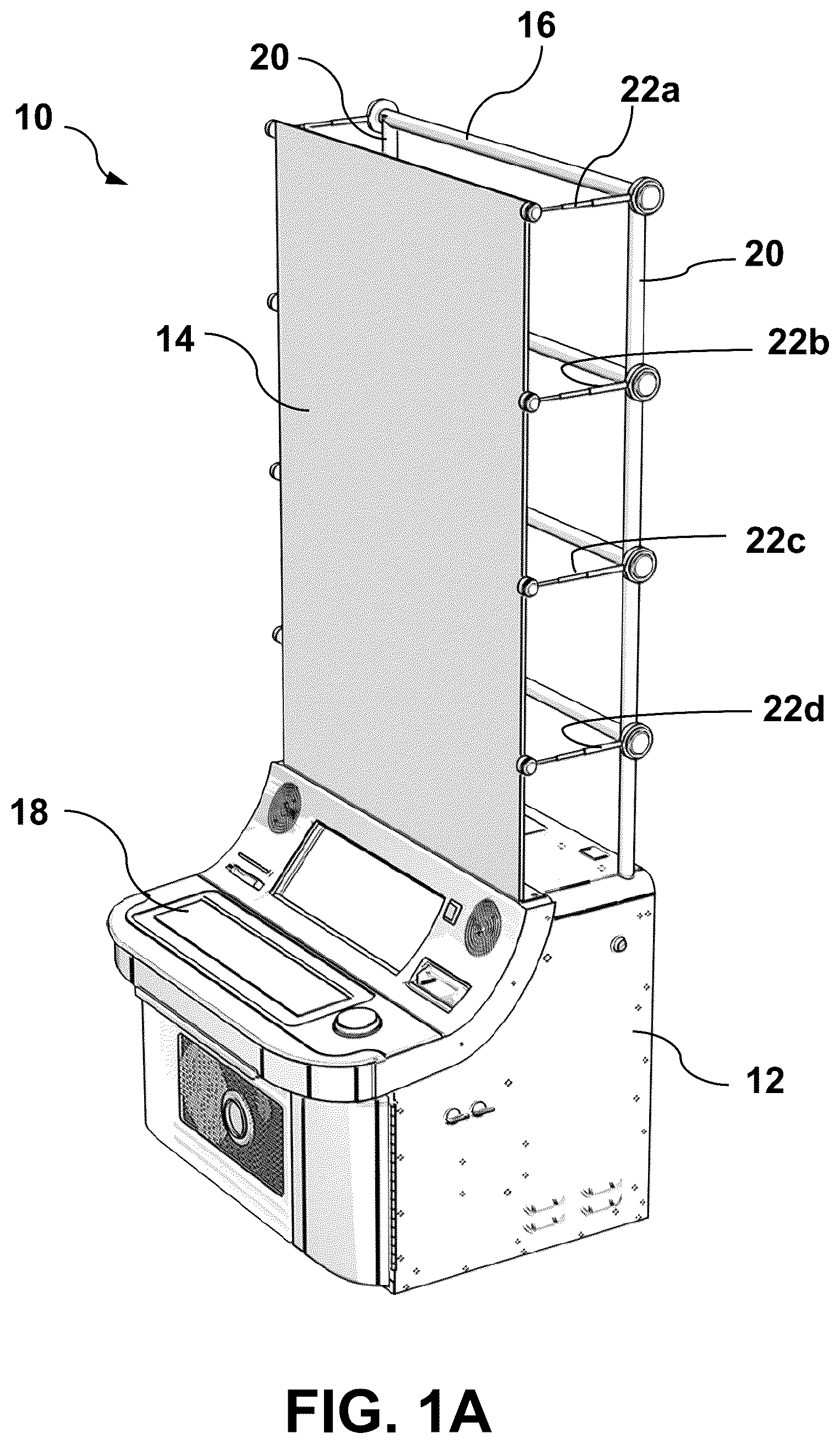 Patent US12315327 — Electronic gaming device with flexible display screen — Figure 1