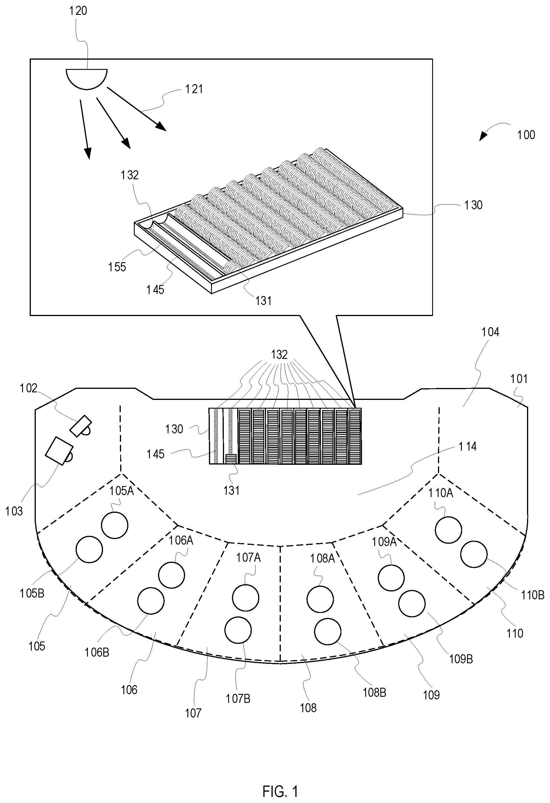 Patent US12315330 — Chip tracking system — Figure 1