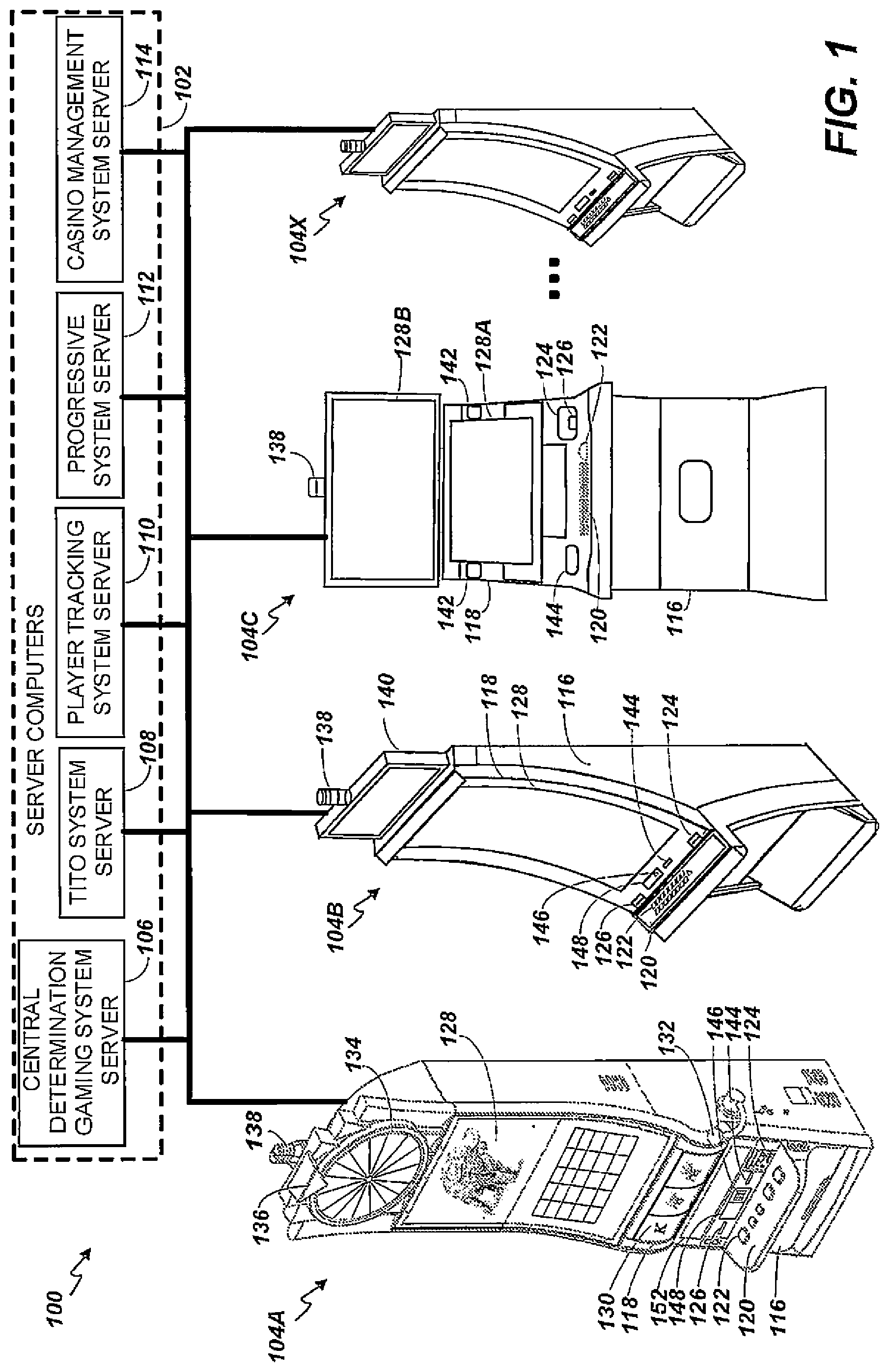 Patent US12315348 — Cummulative point, card-elimination, wagering system — Figure 1