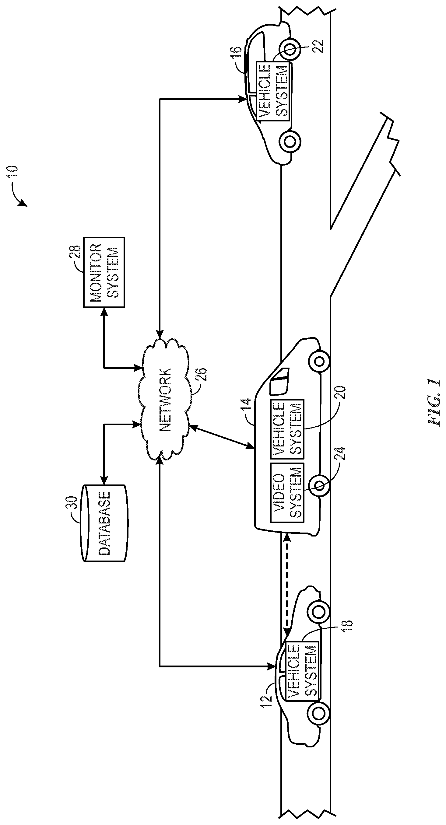 Patent US12315352 Figure 1 – Monitoring and reacting to nearby moving vehicles