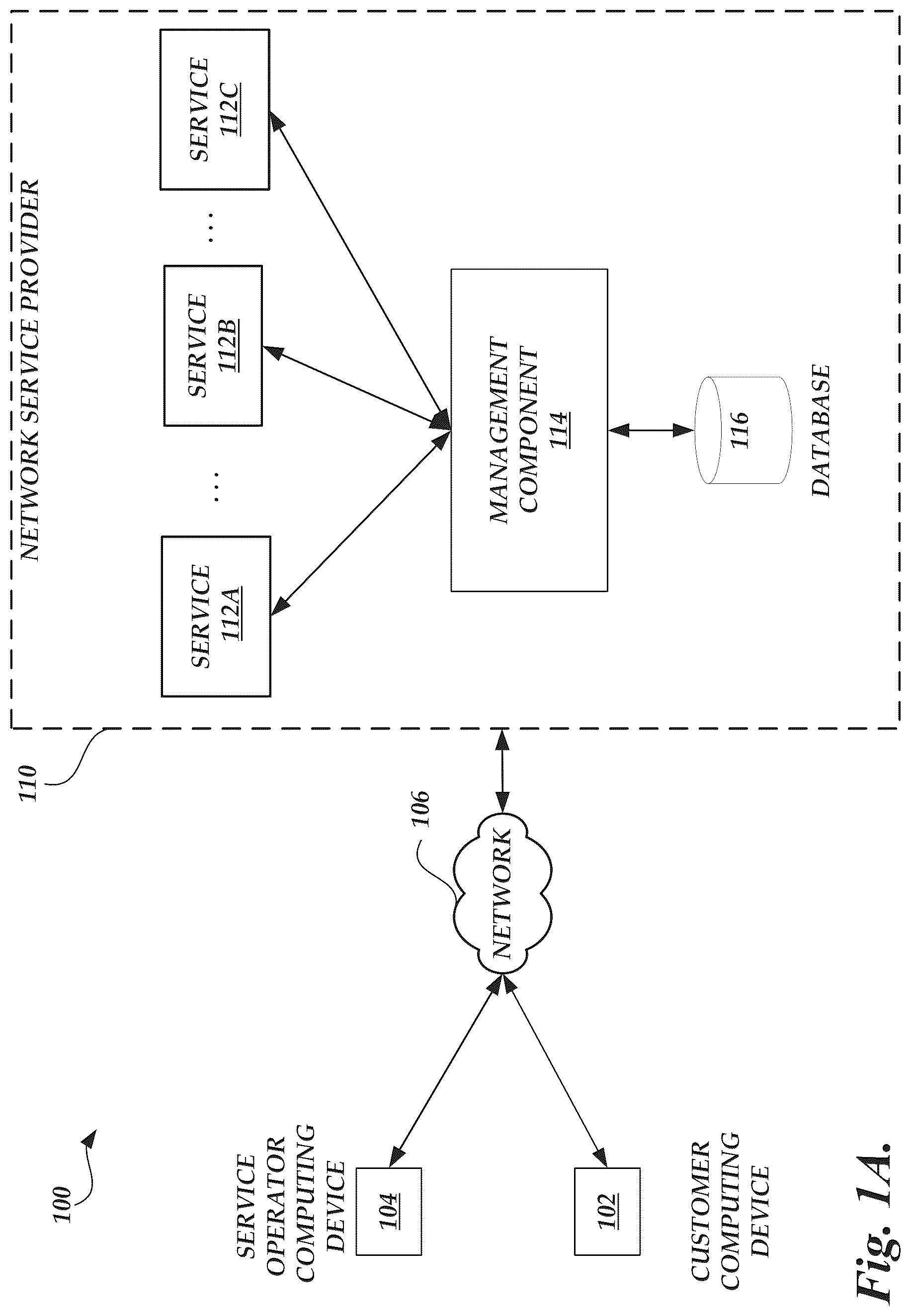 Patent US12315386 — System for emulation of interaction scenarios for service operators of network-based services — Figure 1