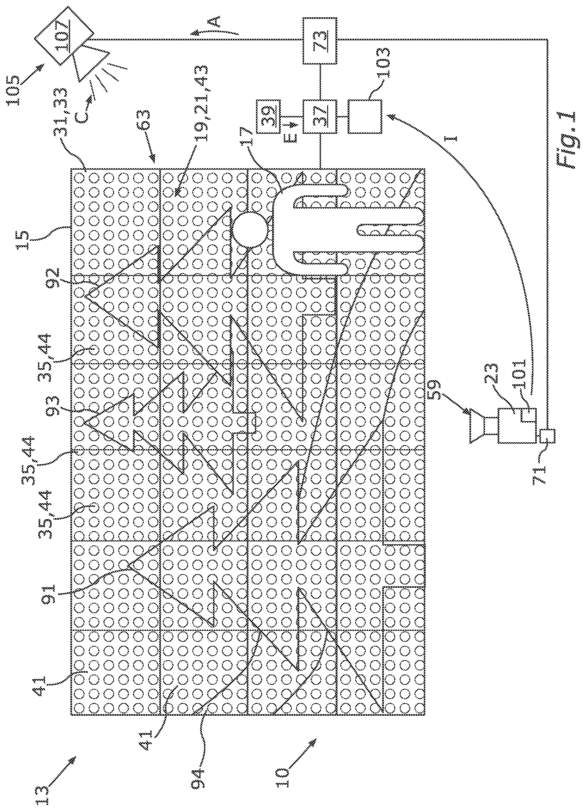 Patent US12315414 — Method of calibrating a background display and recording system — Figure 1