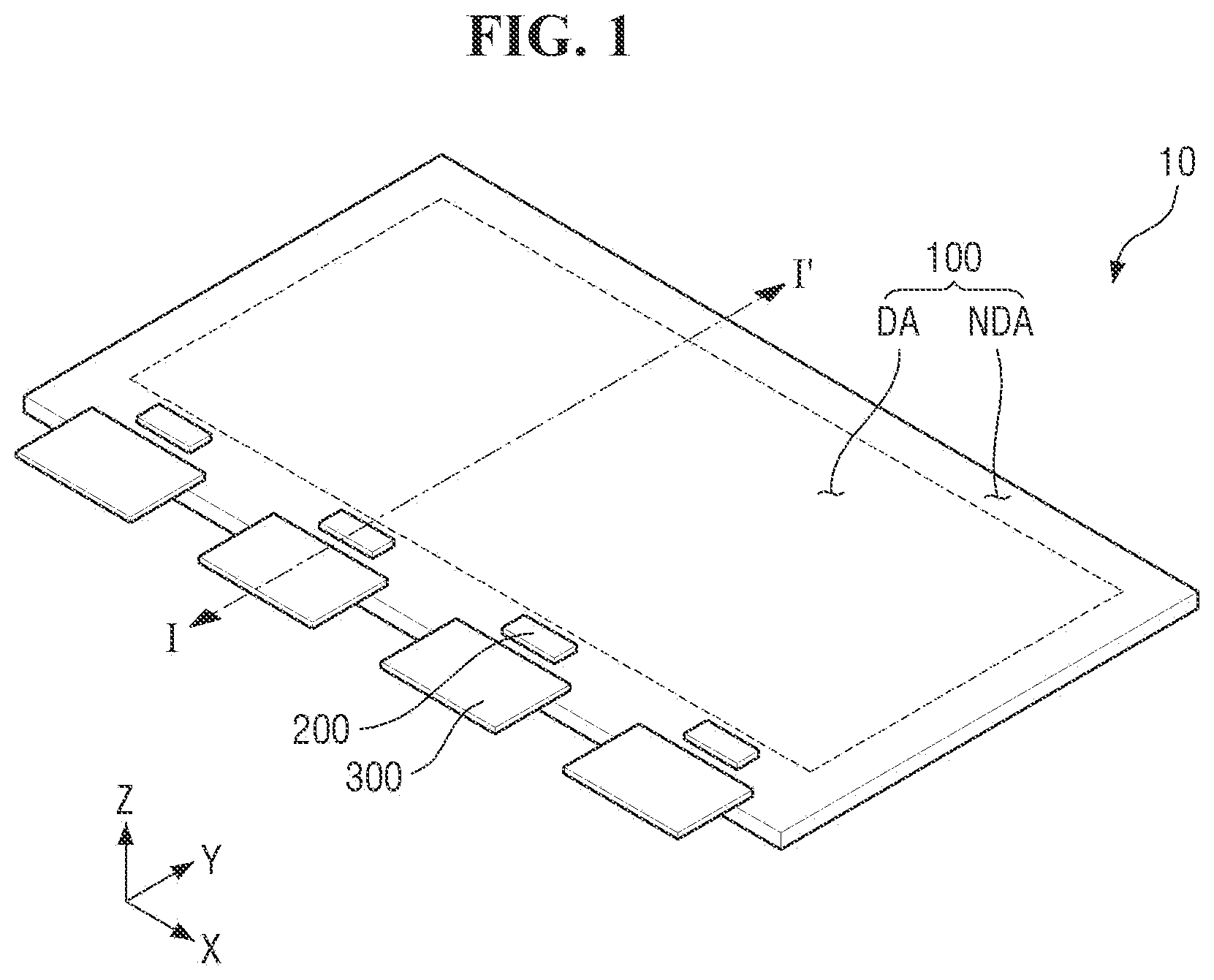Patent US12315437 — Display device and method for manufacturing thereof — Figure 1