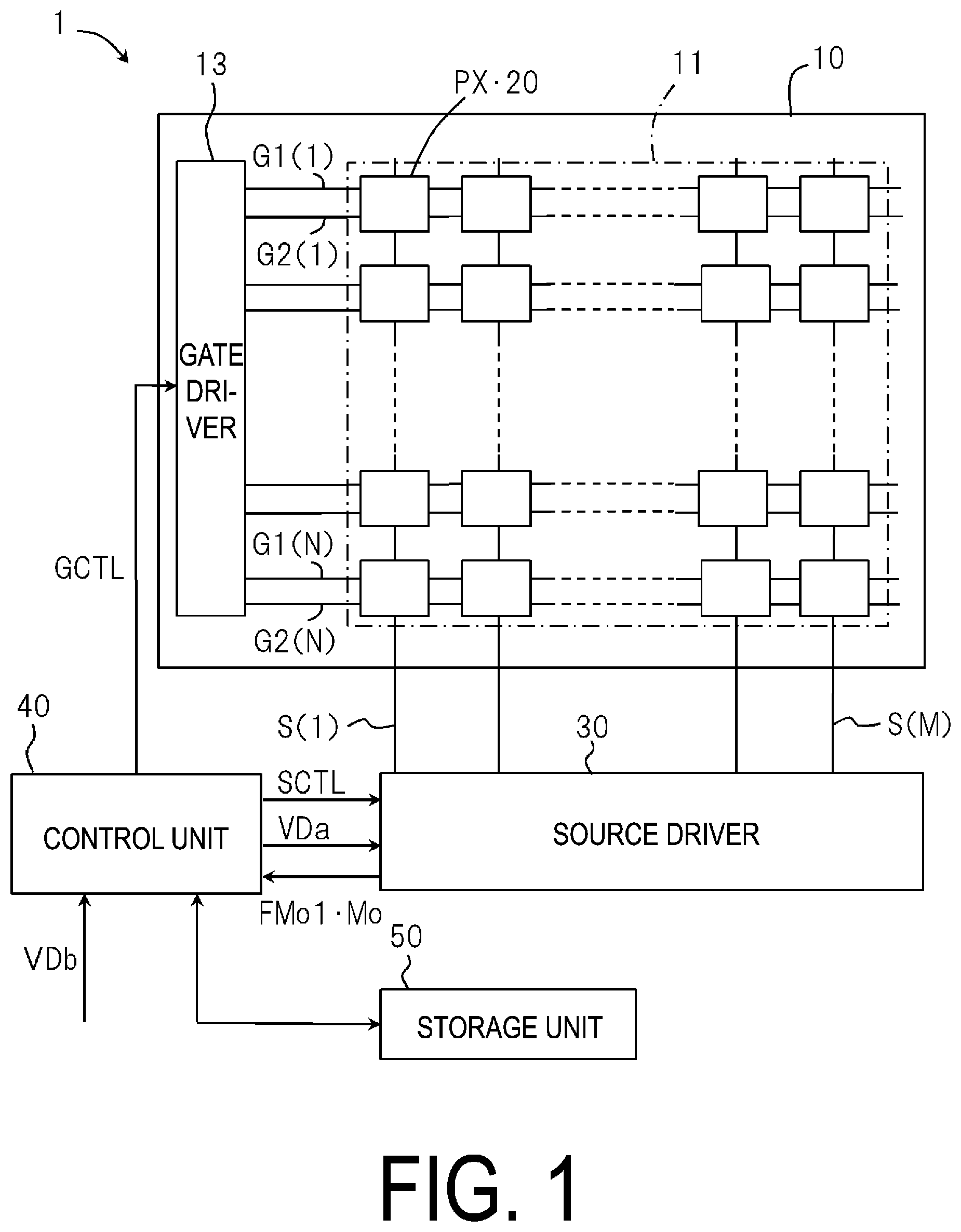 Patent US12315440 — Display device — Figure 1