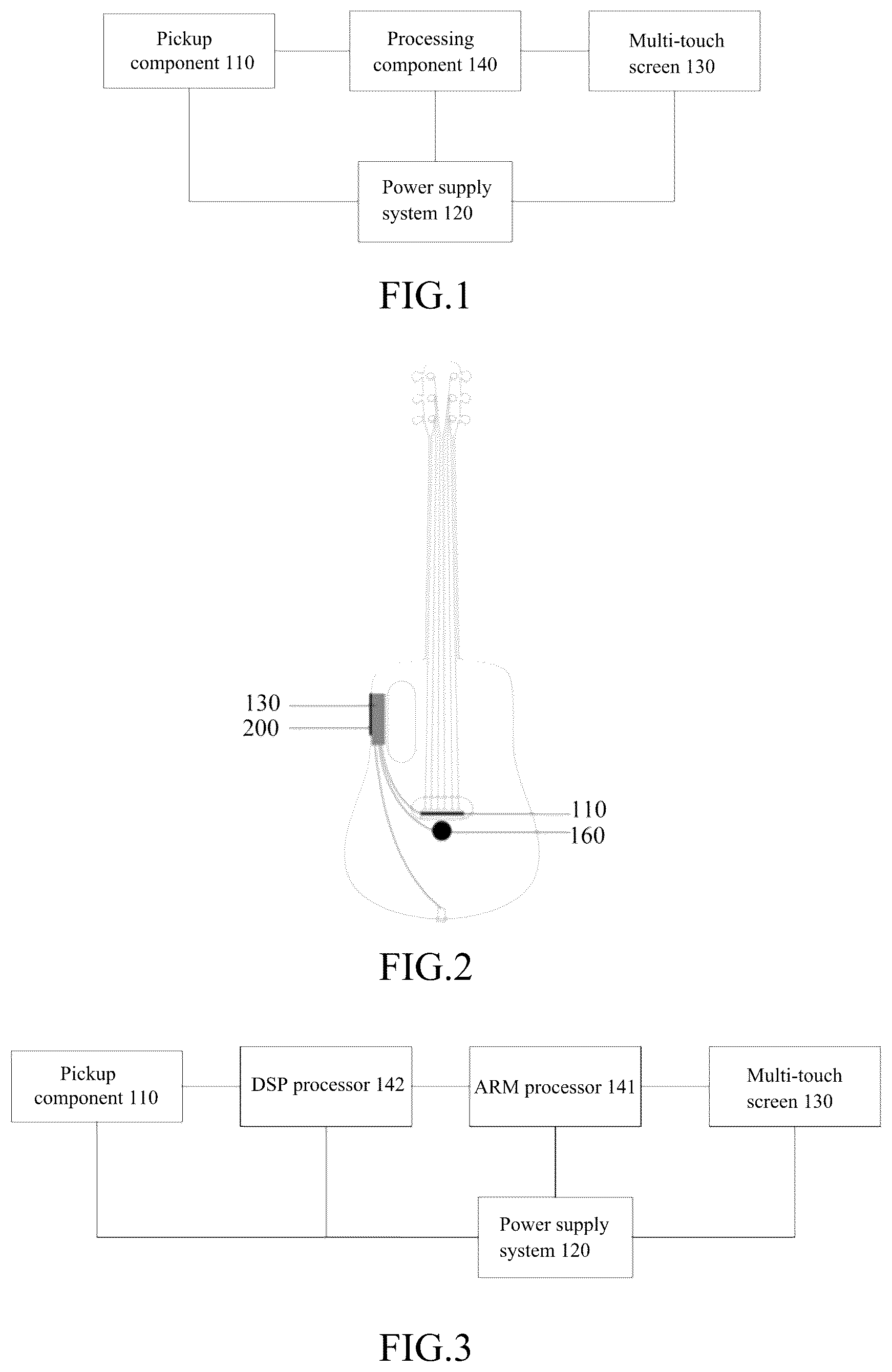 Patent US12315483 — Pickups for enhanced playability of musical instrument, stringed instrument with pickups, and method for controlling pickups — Figure 1