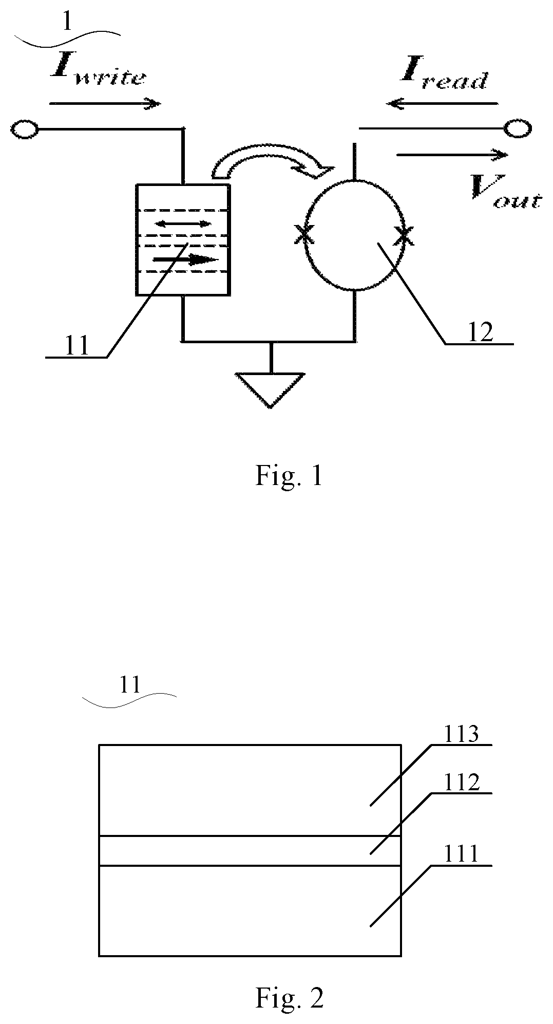 Patent US12315543 — Cryogenic memory cell and memory device — Figure 1