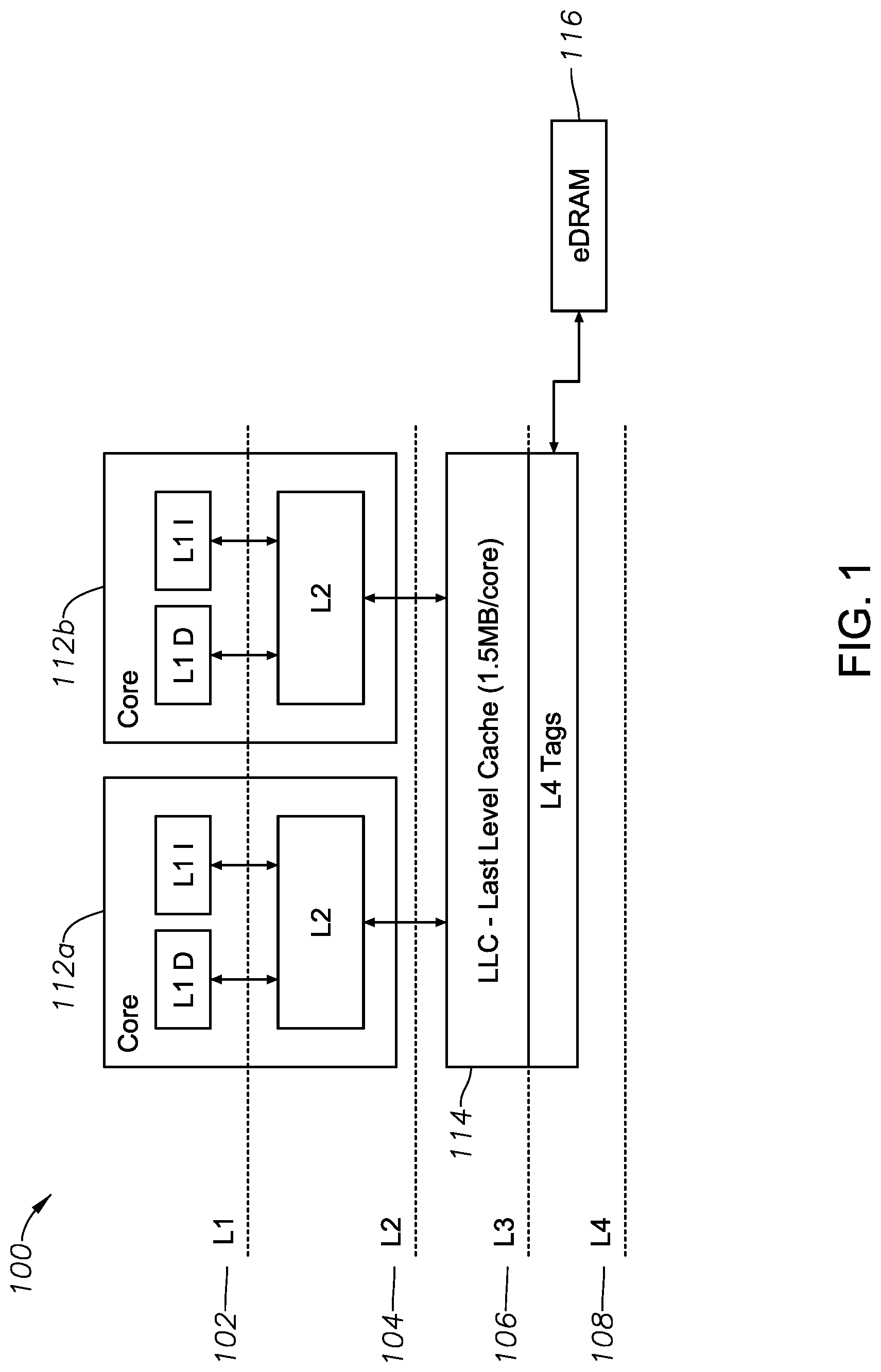Patent US12315545 — Systems, devices, and methods of cache memory — Figure 1