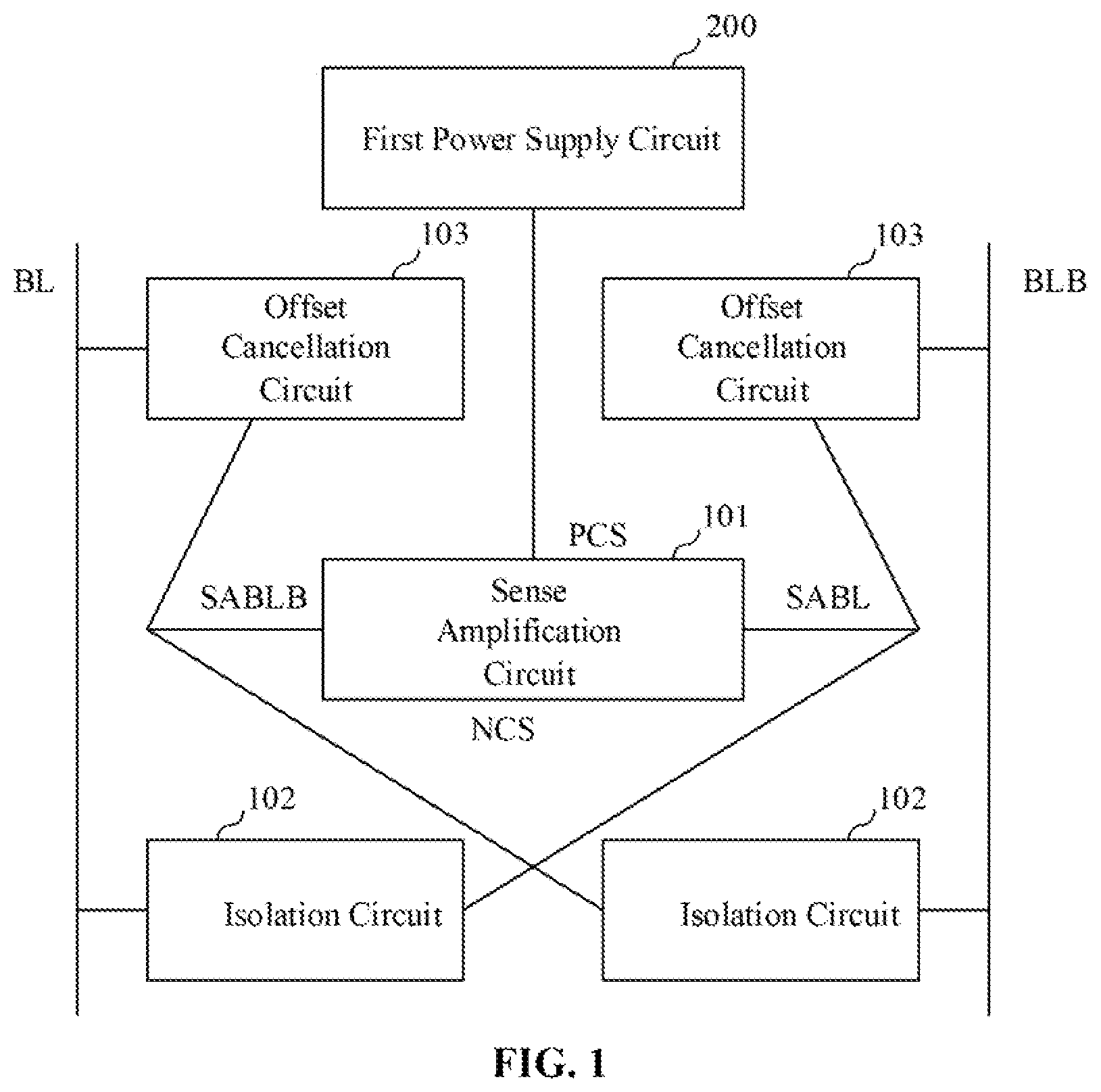 Patent US12315555 — Amplification circuit, control method, and memory — Figure 1