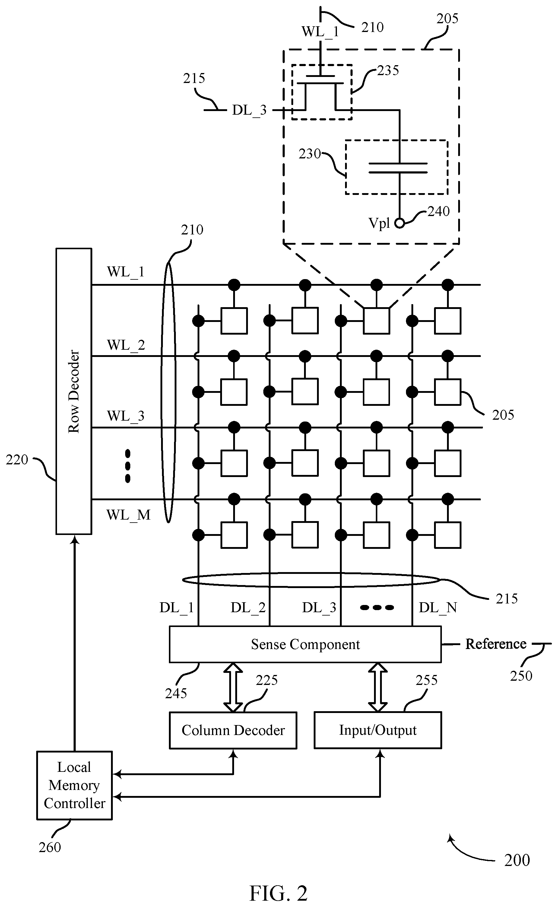 Patent US12315593 Figure 2 – Activate commands for memory preparation