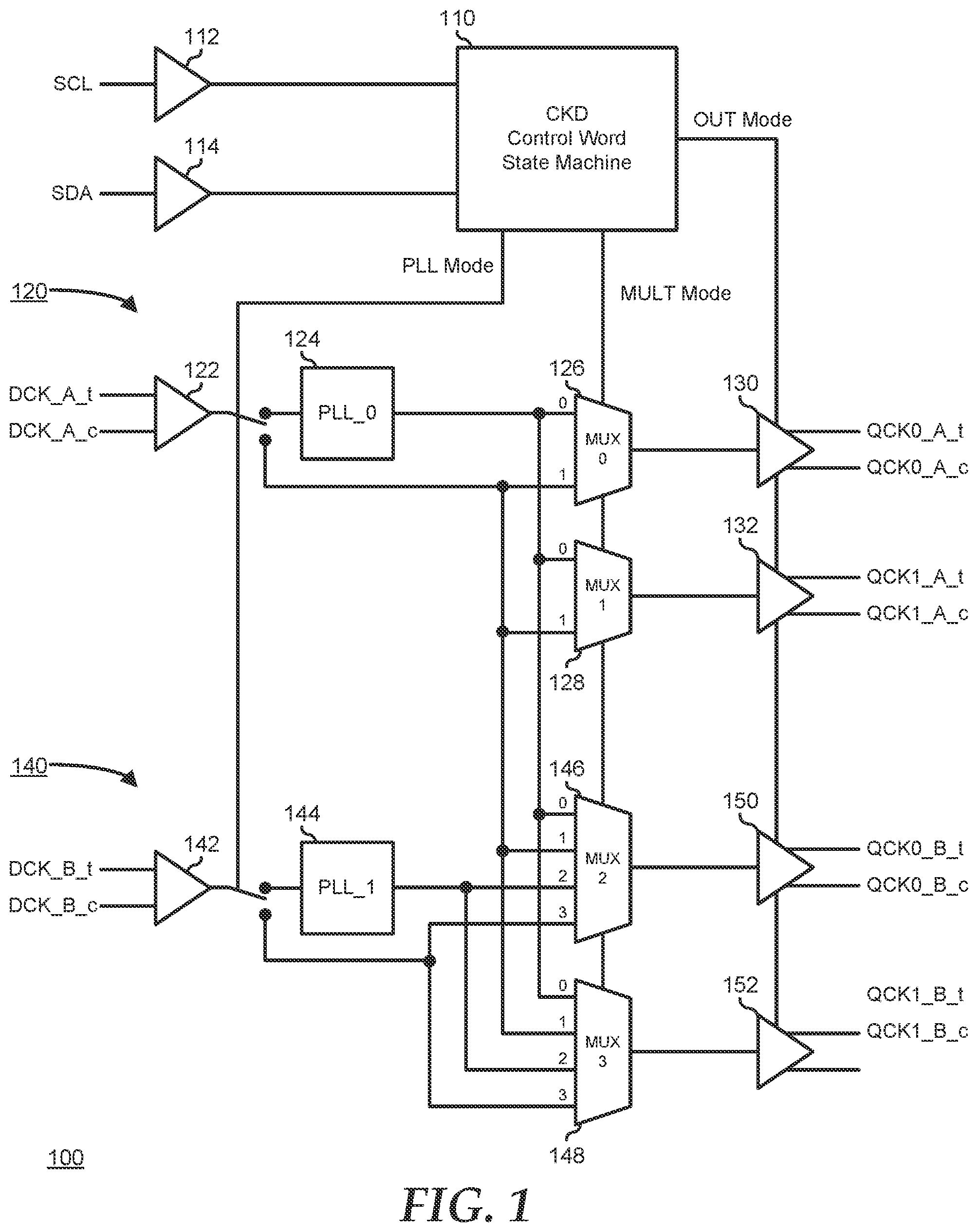 Patent US12315594 Figure 1 – Controlling memory module clock buffer power in a system with a single memory clock per memory module