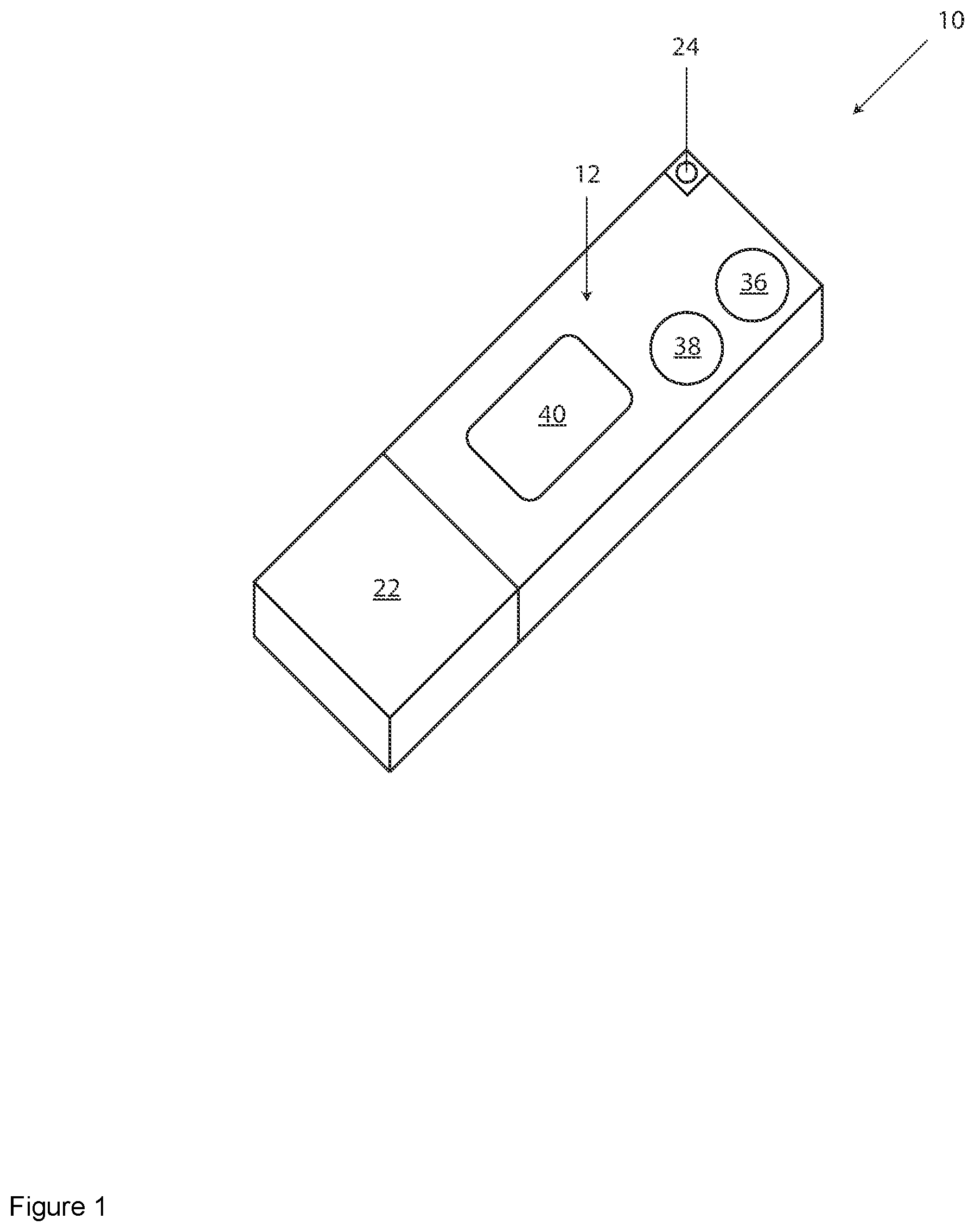 Patent US12315607 — Portable non-volatile storage device for use in providing patient medical records regardless of patient's level of consciousness — Figure 1