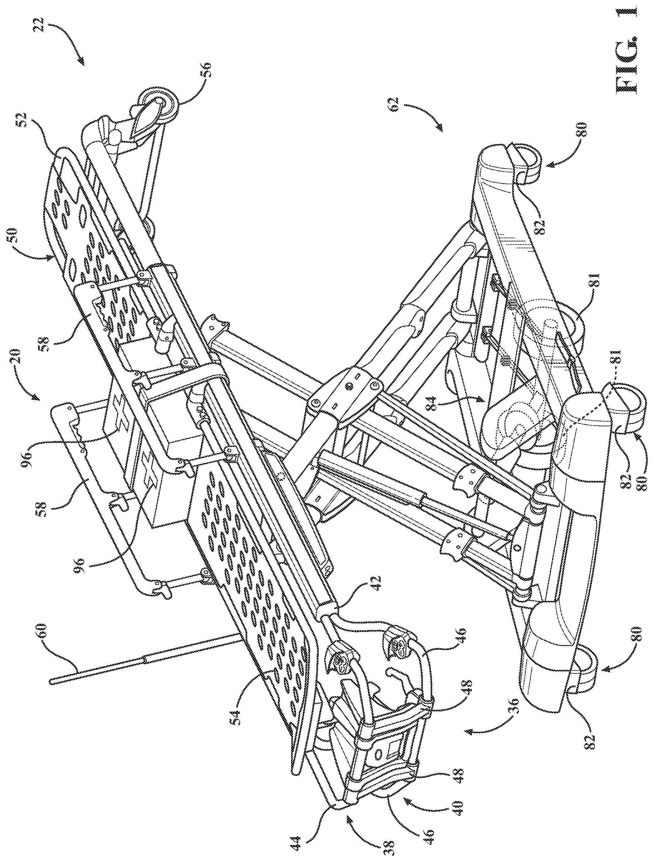 Patent US12315613 — Techniques for transporting autonomous patient support apparatuses and medical equipment to an incident scene — Figure 1