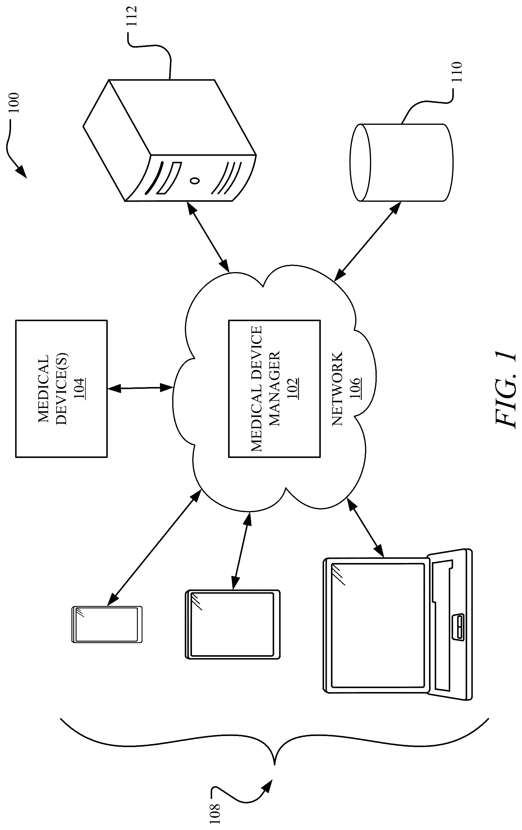 Patent US12315629 Figure 1 – Systems and methods for managing patient medical devices