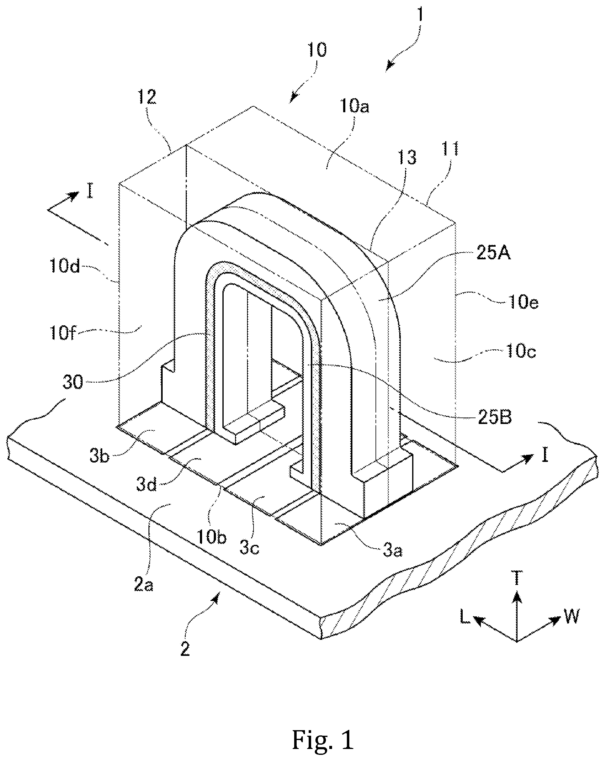 Patent US12315670 — Magnetic coupling coil component — Figure 1